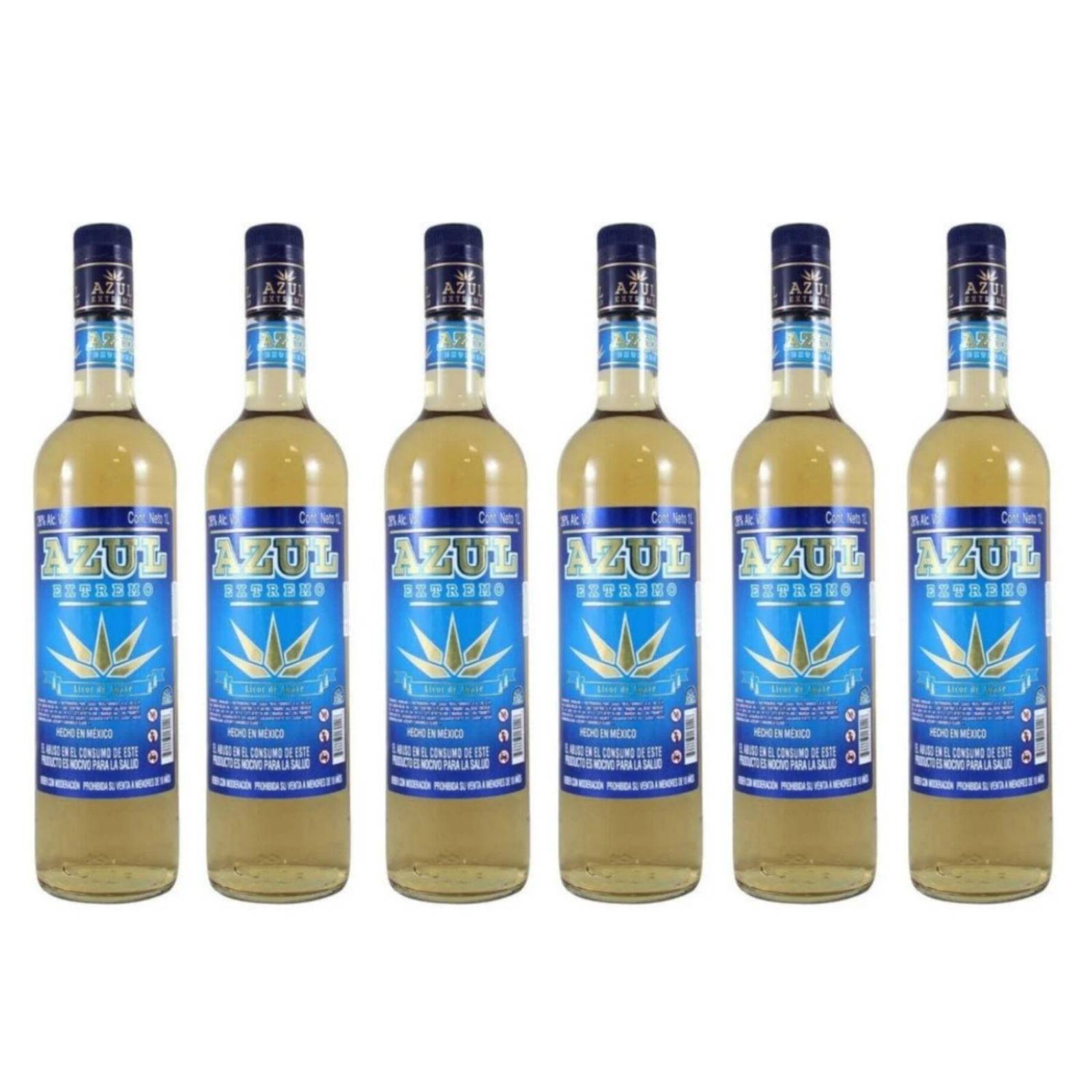 Pack de 6 Licor de Agave Azul Extremo 1 L 