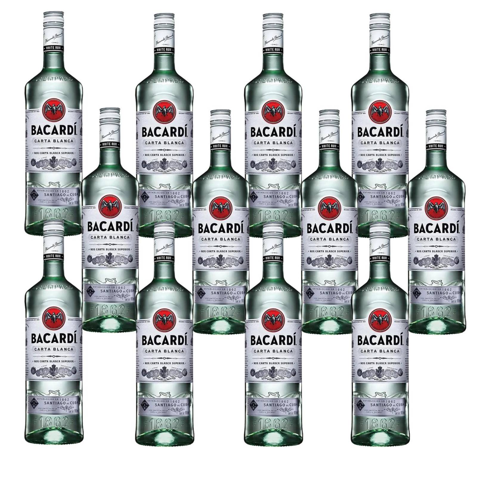 Caja de 12 Ron Bacardi Carta Blanca 980 ml