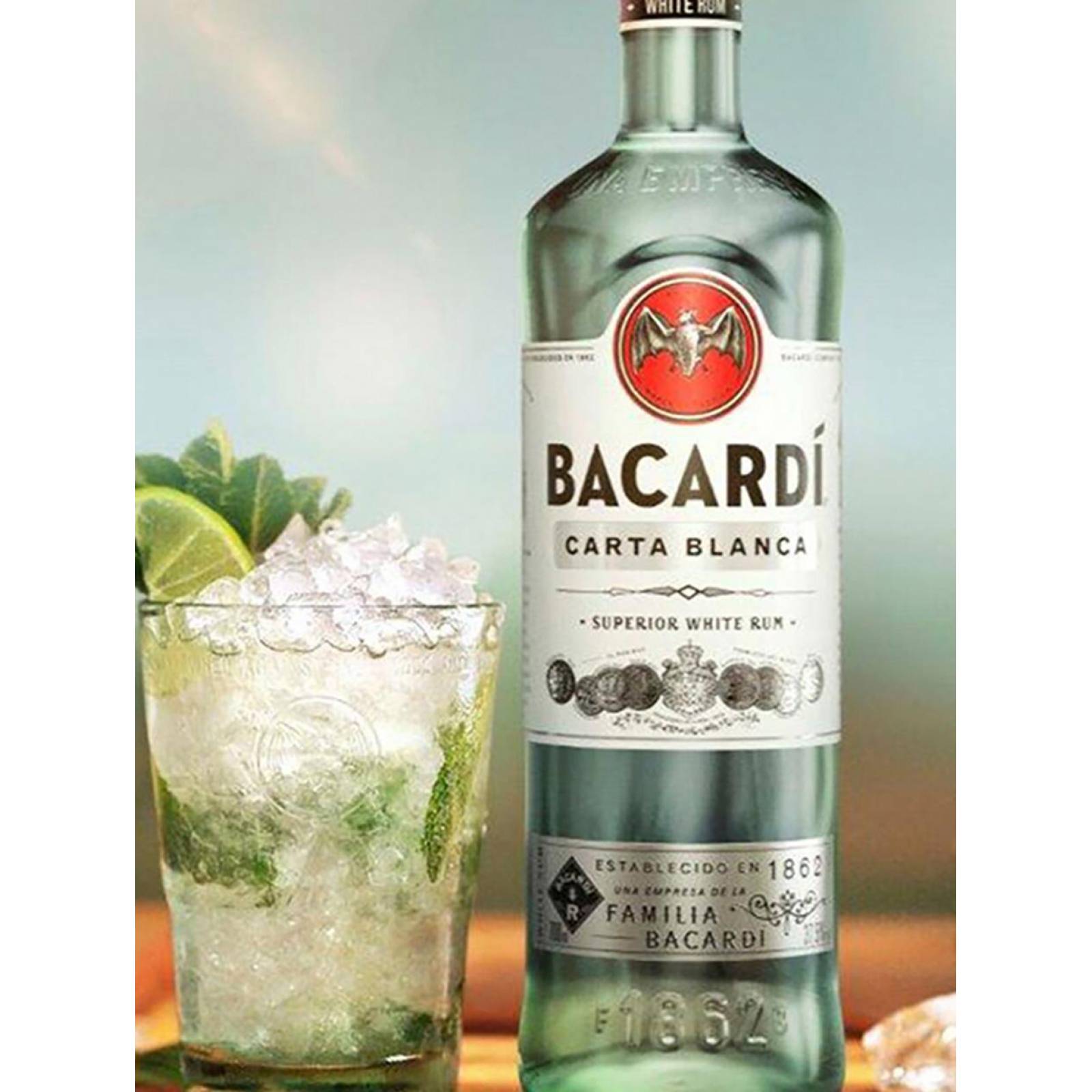 Caja de 12 Ron Bacardi Carta Blanca 980 ml