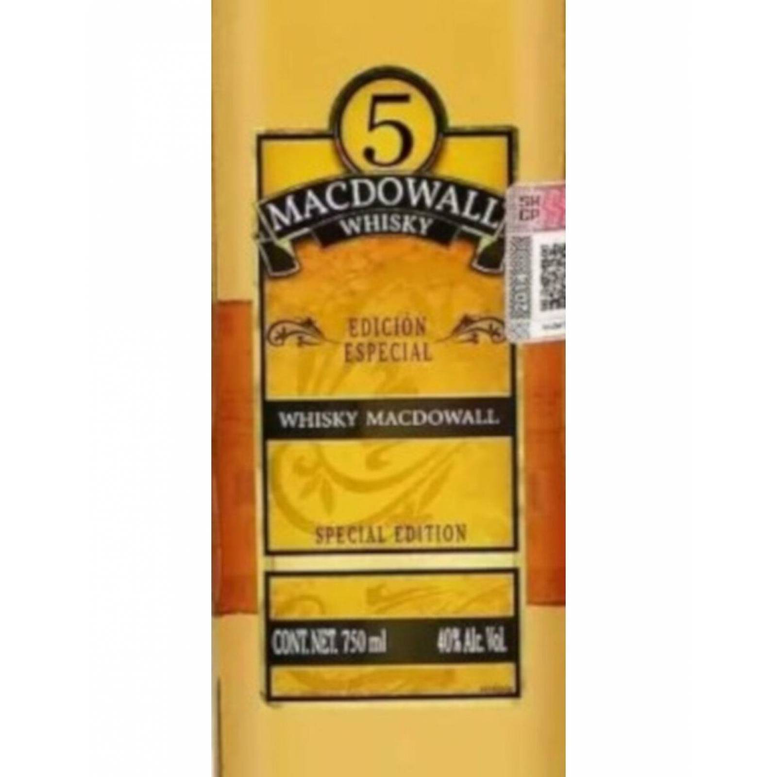 Whisky Macdowall 5 Edición Especial 750 ml 
