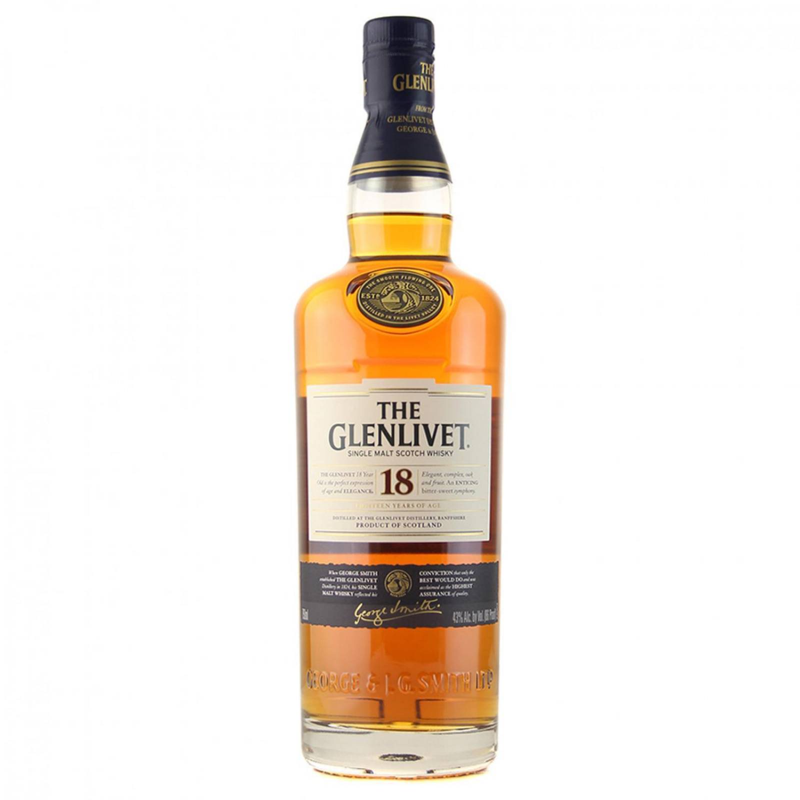 Pack de 6 Whisky The Glenlivet Single Malt 18 Años 750 ml 