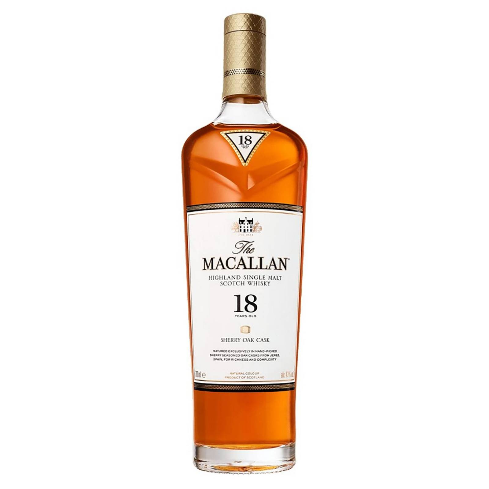 Pack de 2 Whisky The Macallan Single Malt 18 Años Sherry Oak 700 ml 