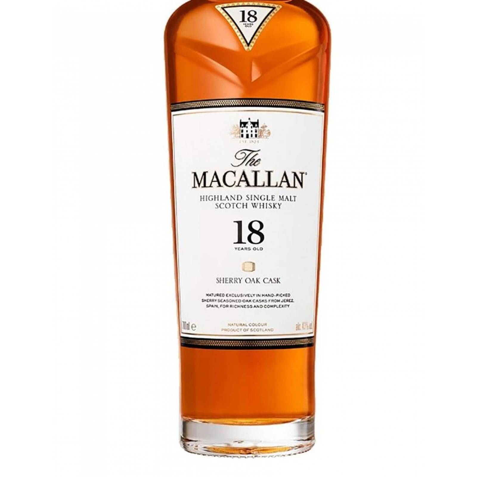 Pack de 2 Whisky The Macallan Single Malt 18 Años Sherry Oak 700 ml 