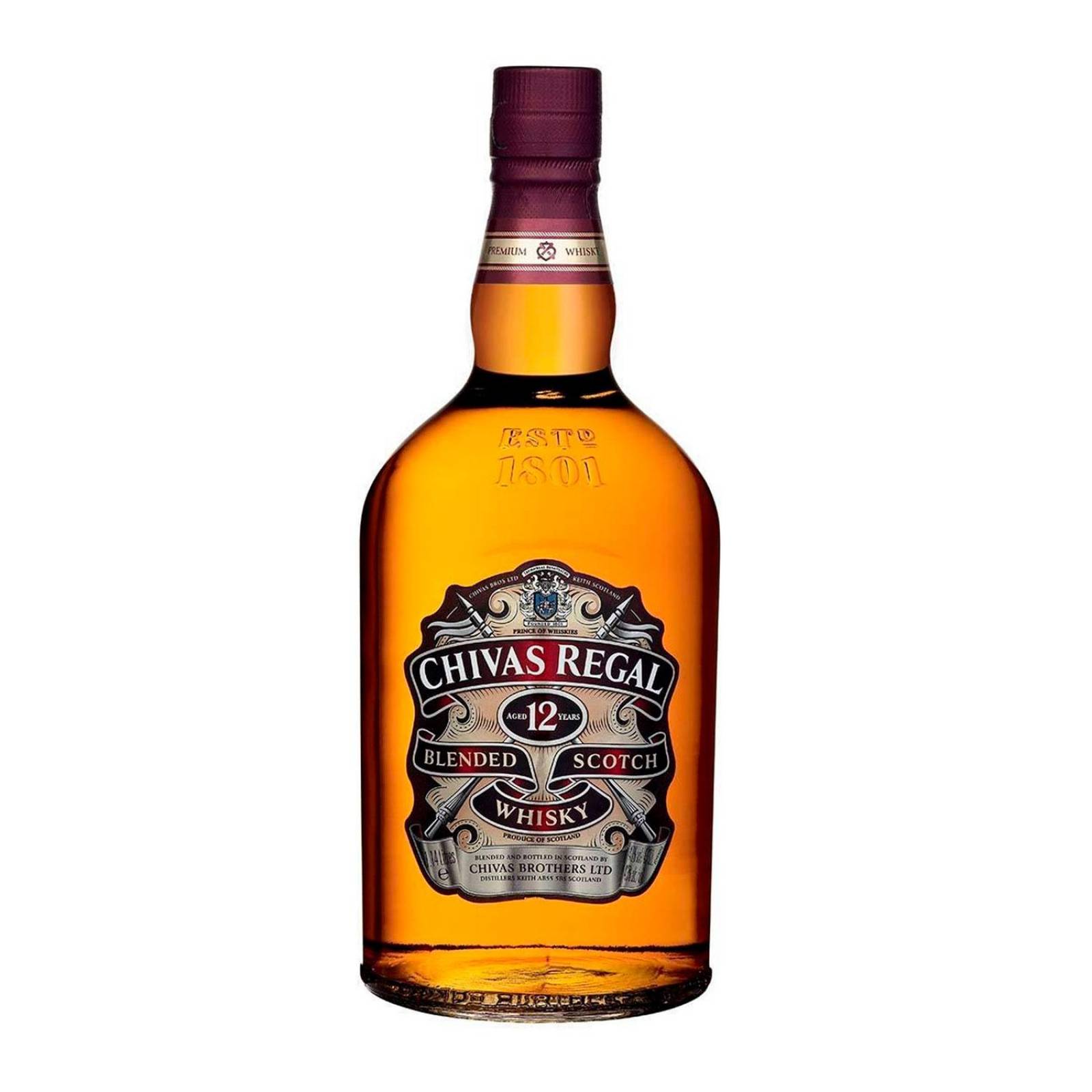 Caja de 6 Whisky Chivas Regal Blend 12 Años 1.75 L 