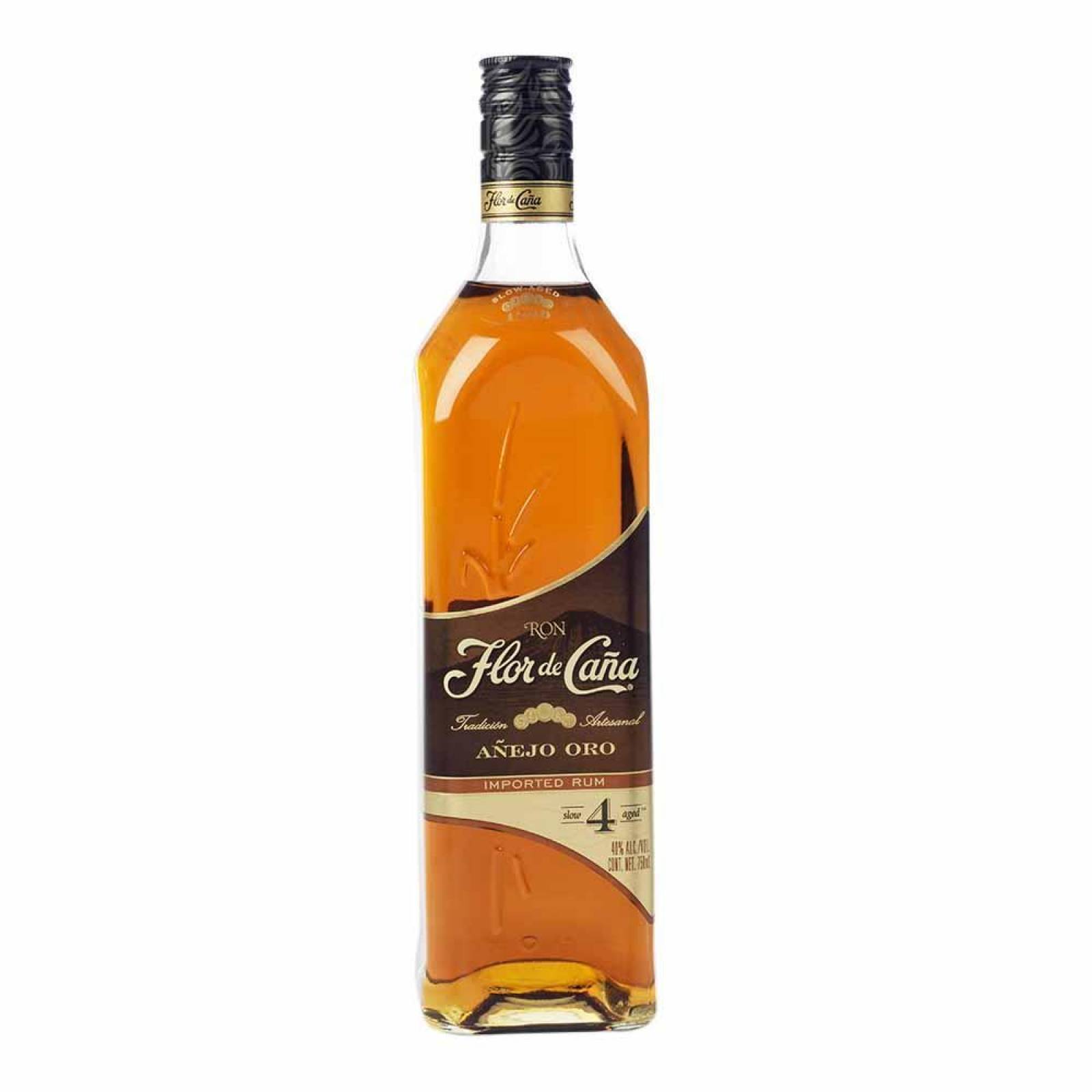 Pack de 4 Ron Flor De Caña Gold Oro 4 Años 750 ml 