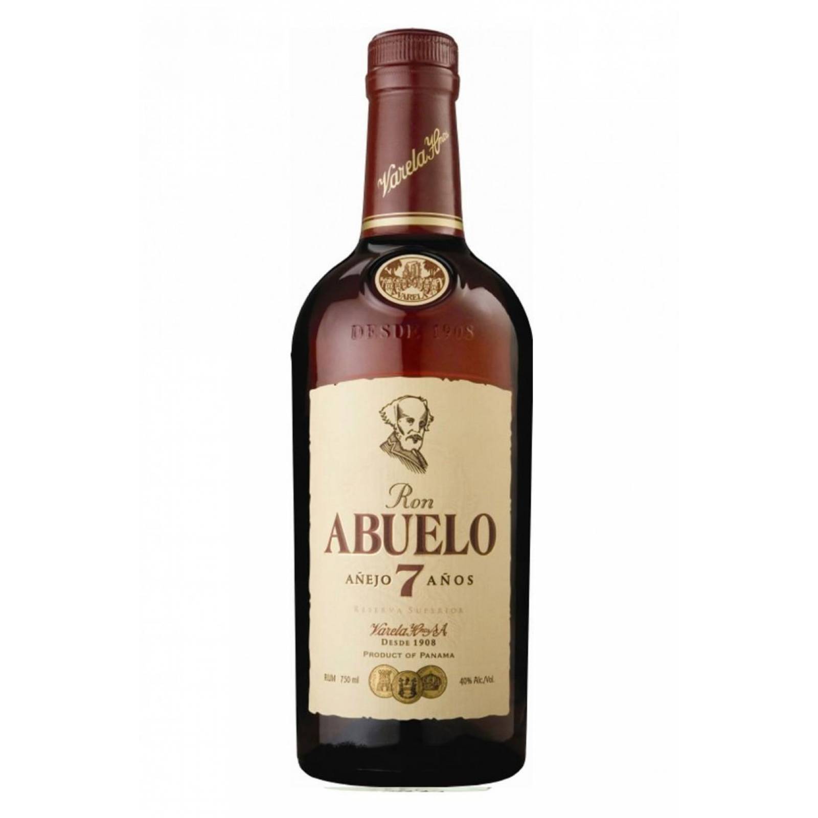 Pack de 6 Ron Abuelo Añejo 7 Años 750 ml
