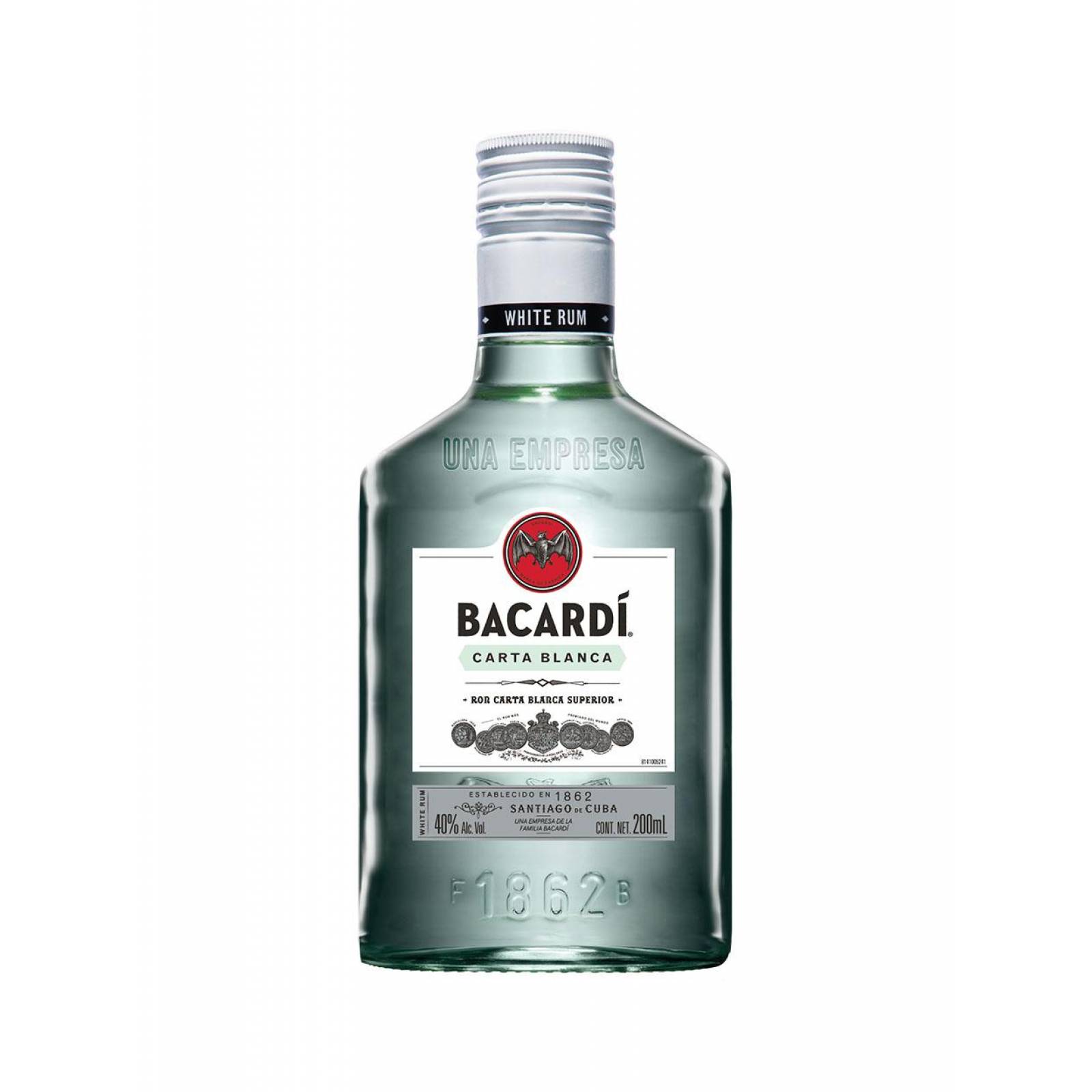 Pack de 2 Ron Bacardi Carta Blanca 200 ml 