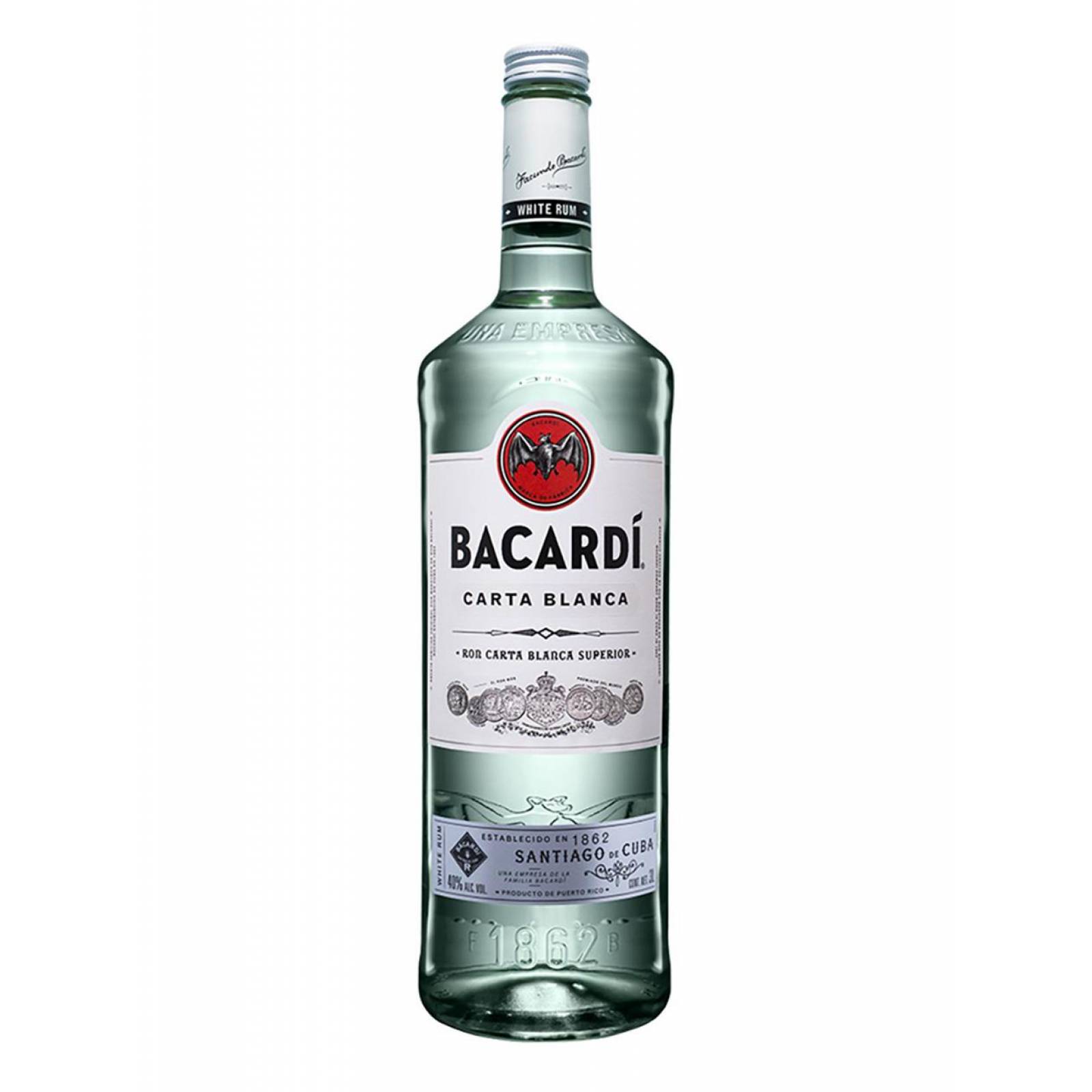 Caja de 1 Ron Bacardi Carta Blanca 3 L 