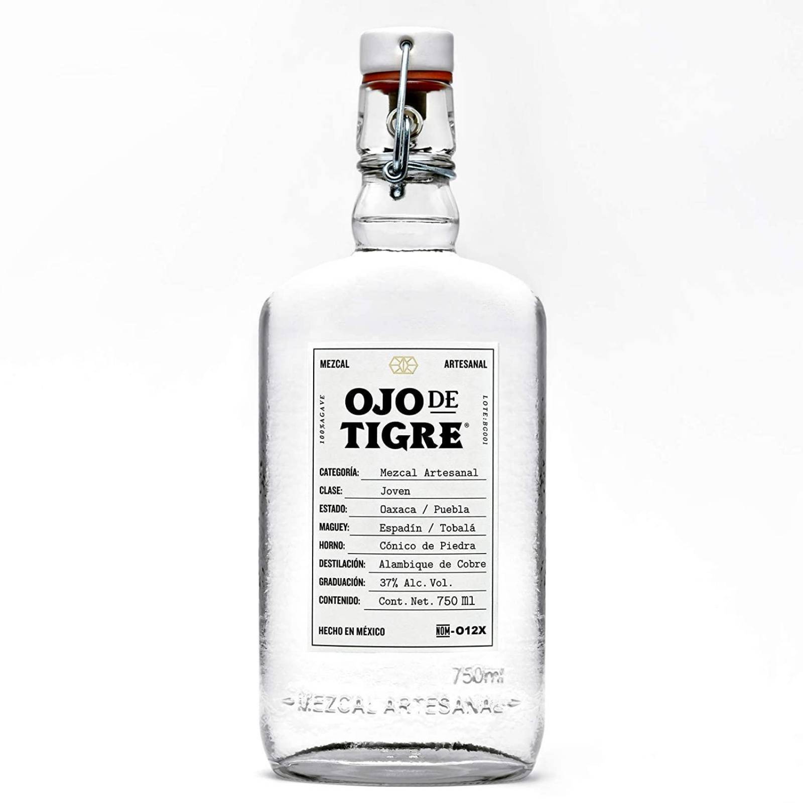 Pack de 4 Mezcal Ojo De Tigre Joven 750 ml 