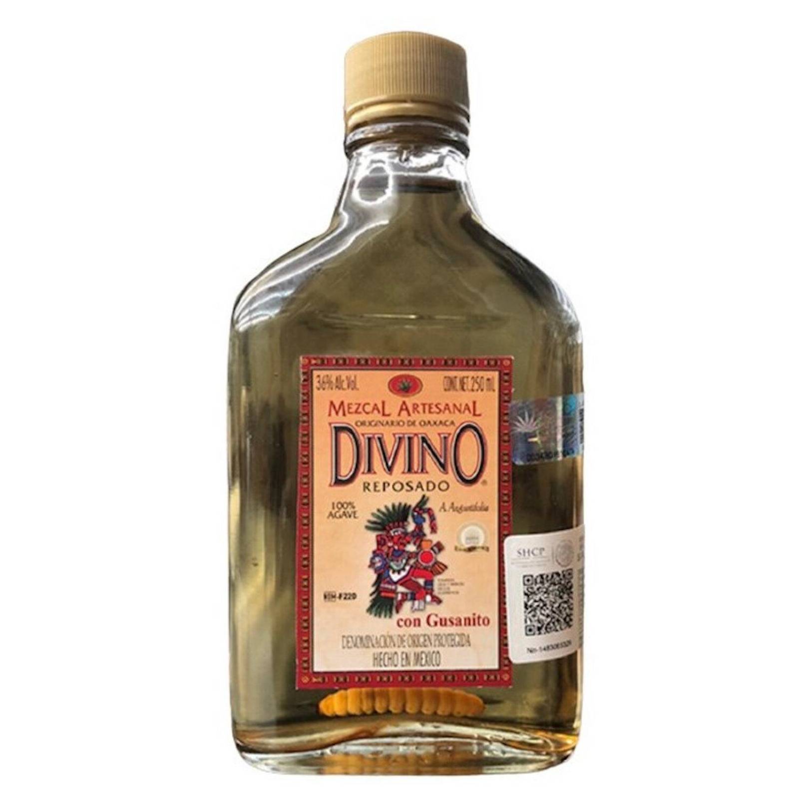 Mezcal Divino Reposado C/Gusano 250 ml