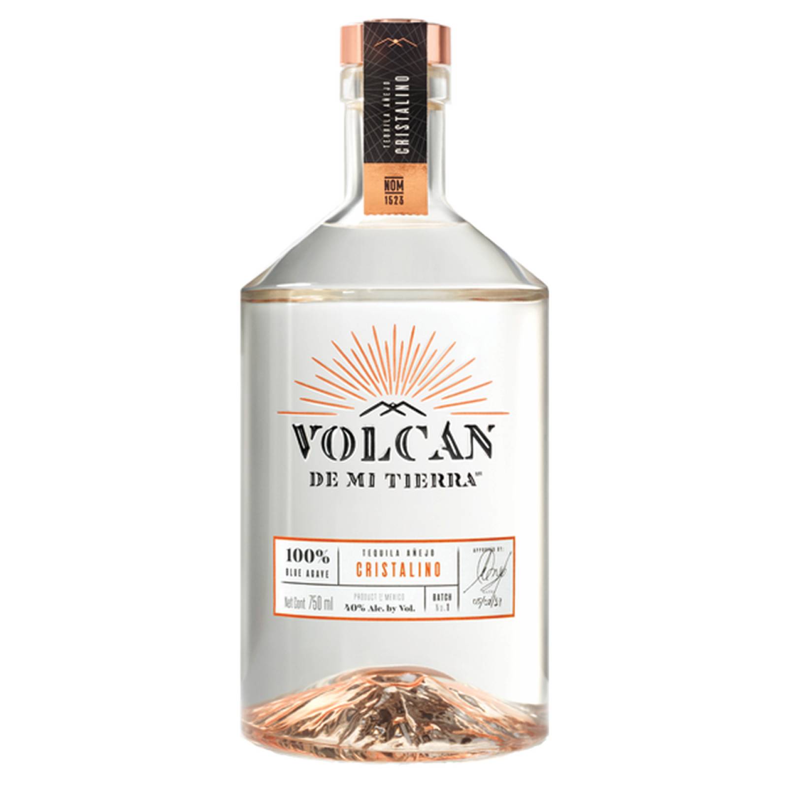 Pack de 12 Tequila Volcán De Mi Tierra Añejo Cristalino 750 ml 