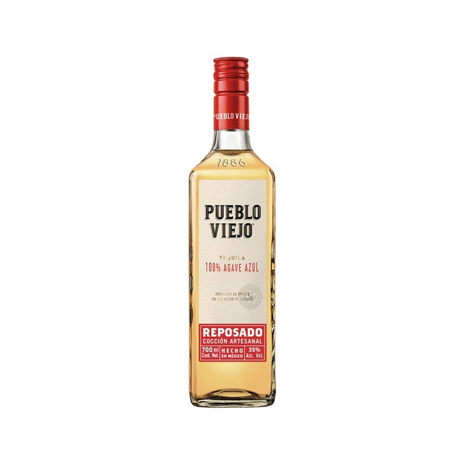 Pack de 2 Tequila Pueblo Viejo Reposado 1 L 