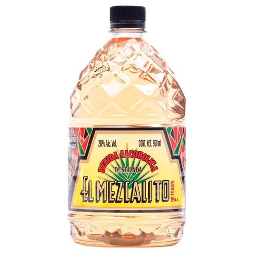Pack de 4 Licor De Caña El Mezcalito Amarillo 960 ml 