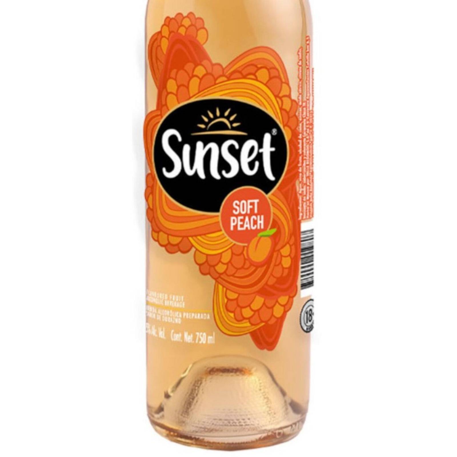 Licor Sunset Soft Peach Durazno 750 ml 