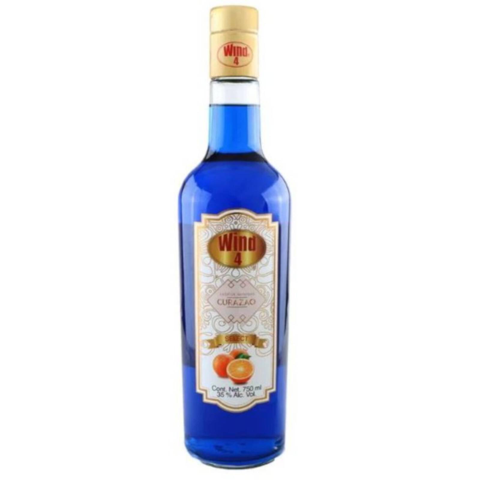 Licor Wind 4 Azul Curazao Naranja 750 ml