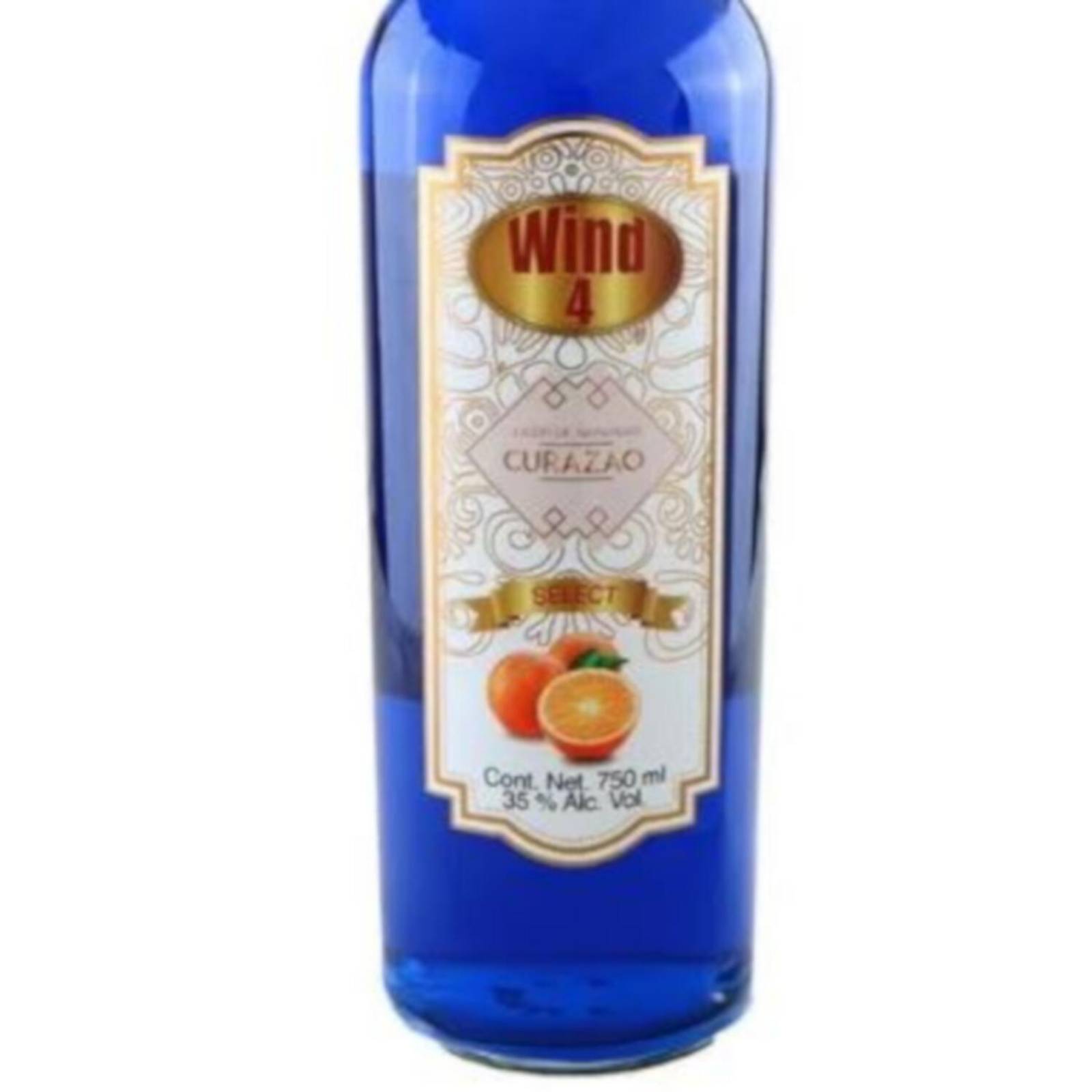 Licor Wind 4 Azul Curazao Naranja 750 ml
