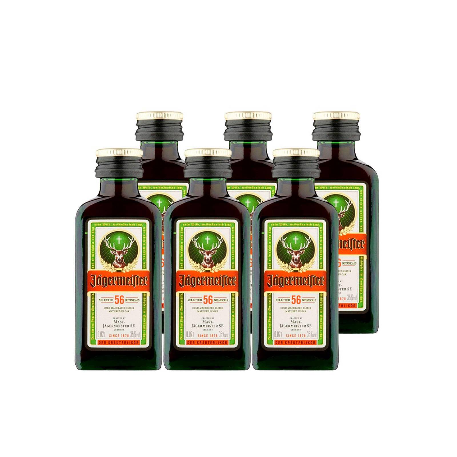 Pack de 6 Licor Jagermeister Mini 20 ml 