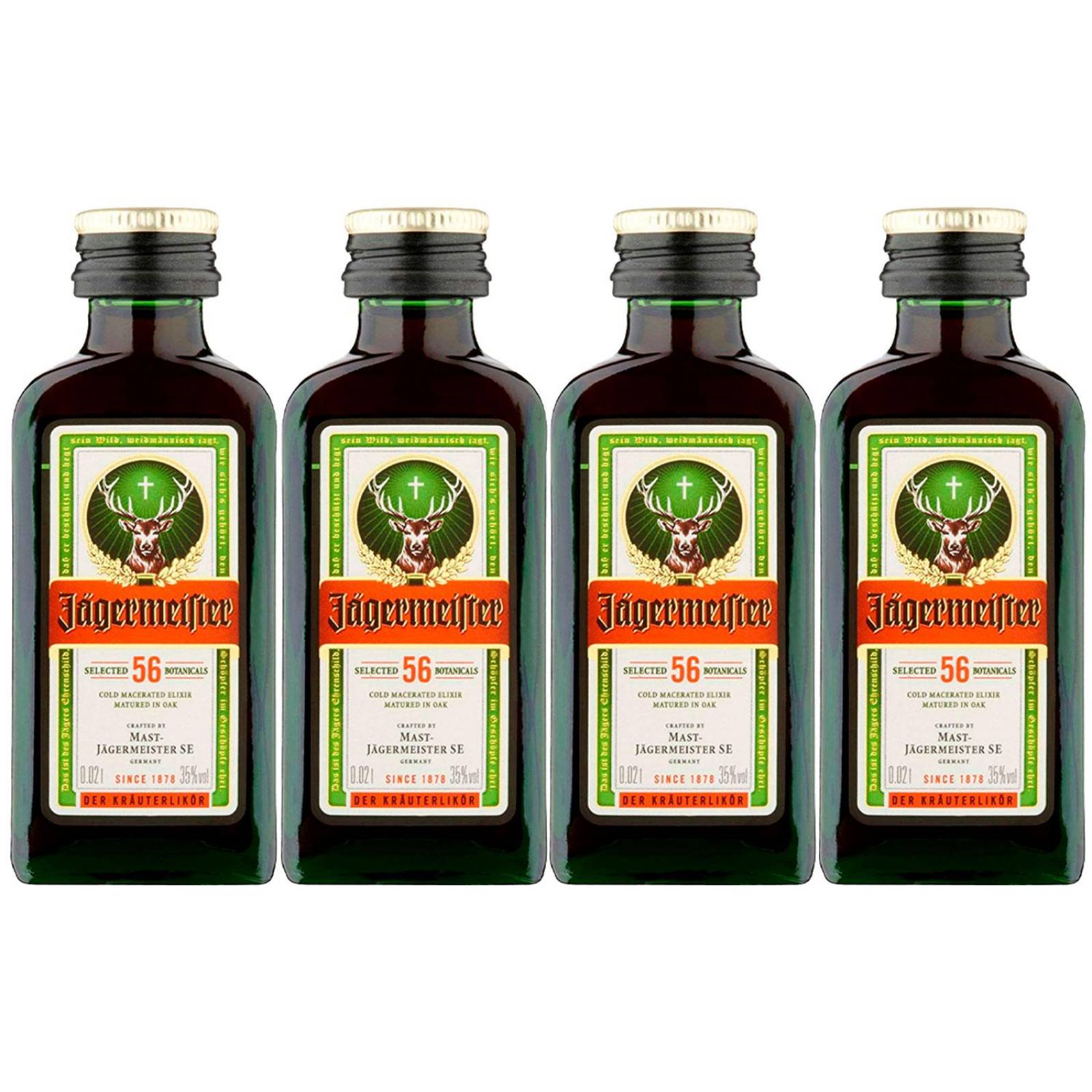 Pack de 4 Licor Jagermeister Mini 20 ml 