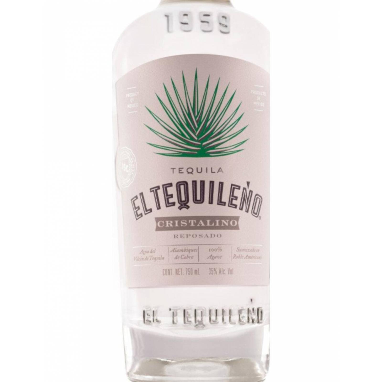 Pack de 2 Tequila El Tequileño Cristalino 750 ml 