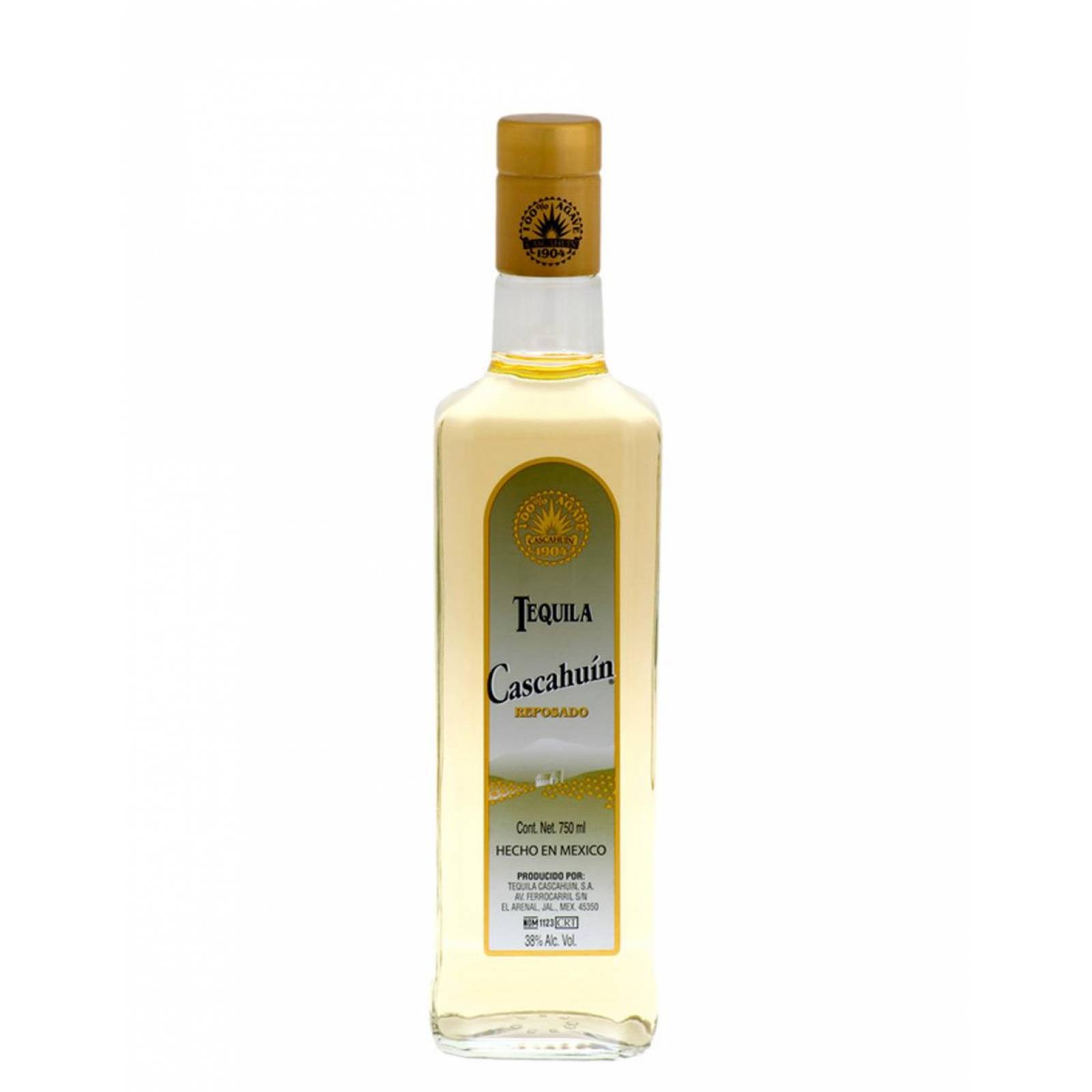 Caja de 12 Tequila Cascahuin Reposado 750 ml 