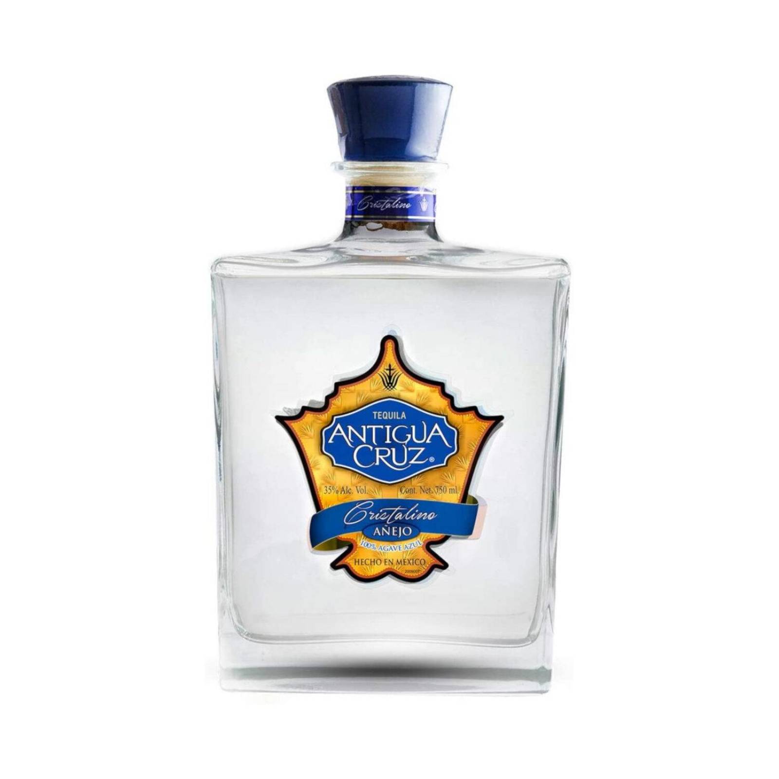 Tequila Antigua Cruz Añejo Cristalino 100% 750 ml