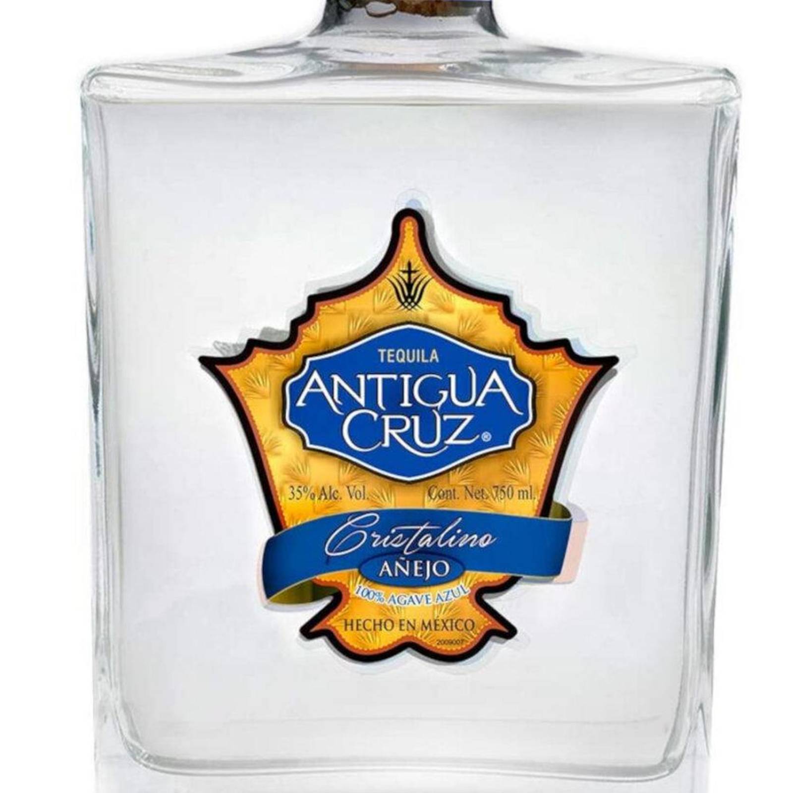 Tequila Antigua Cruz Añejo Cristalino 100% 750 ml