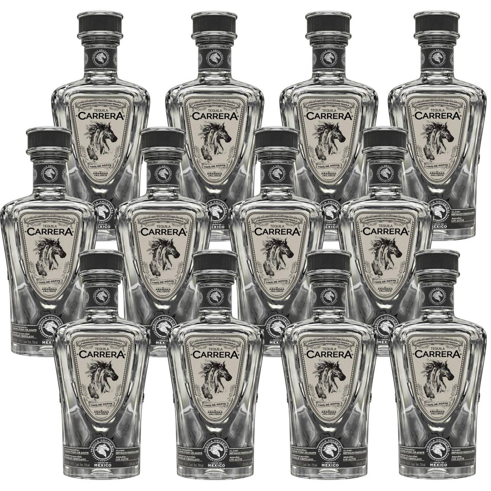 Pack de 12 Tequila Carrera Cristalino 750 ml 