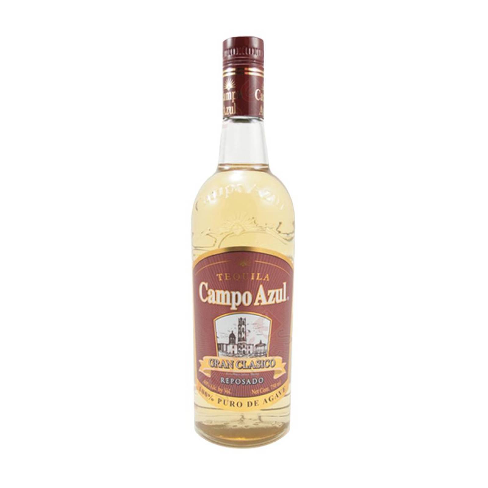 Caja de 12 Tequila Campo Azul Gran Clasico Reposado 750 ml 