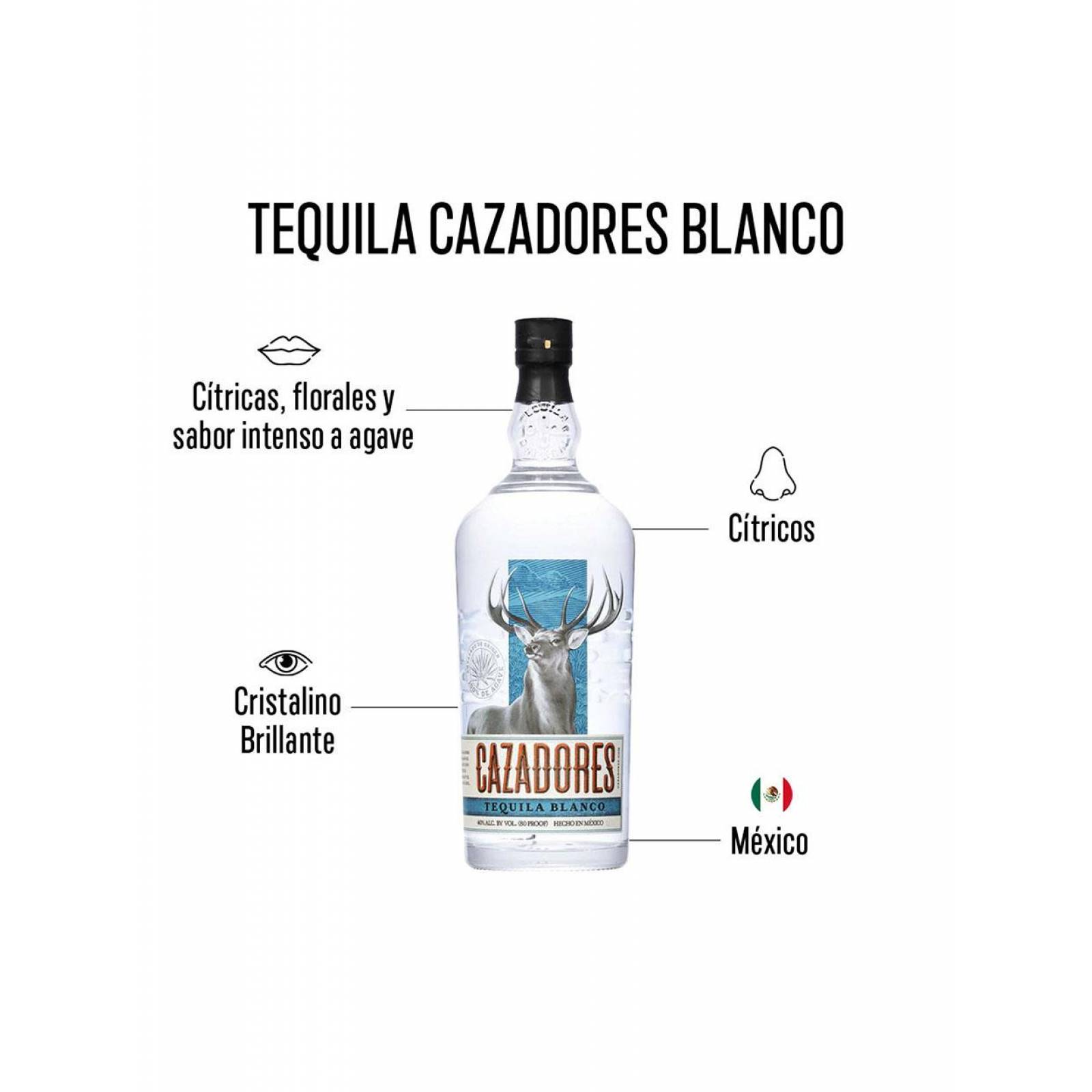 Caja de 12 Tequila Cazadores Blanco 700 ml 
