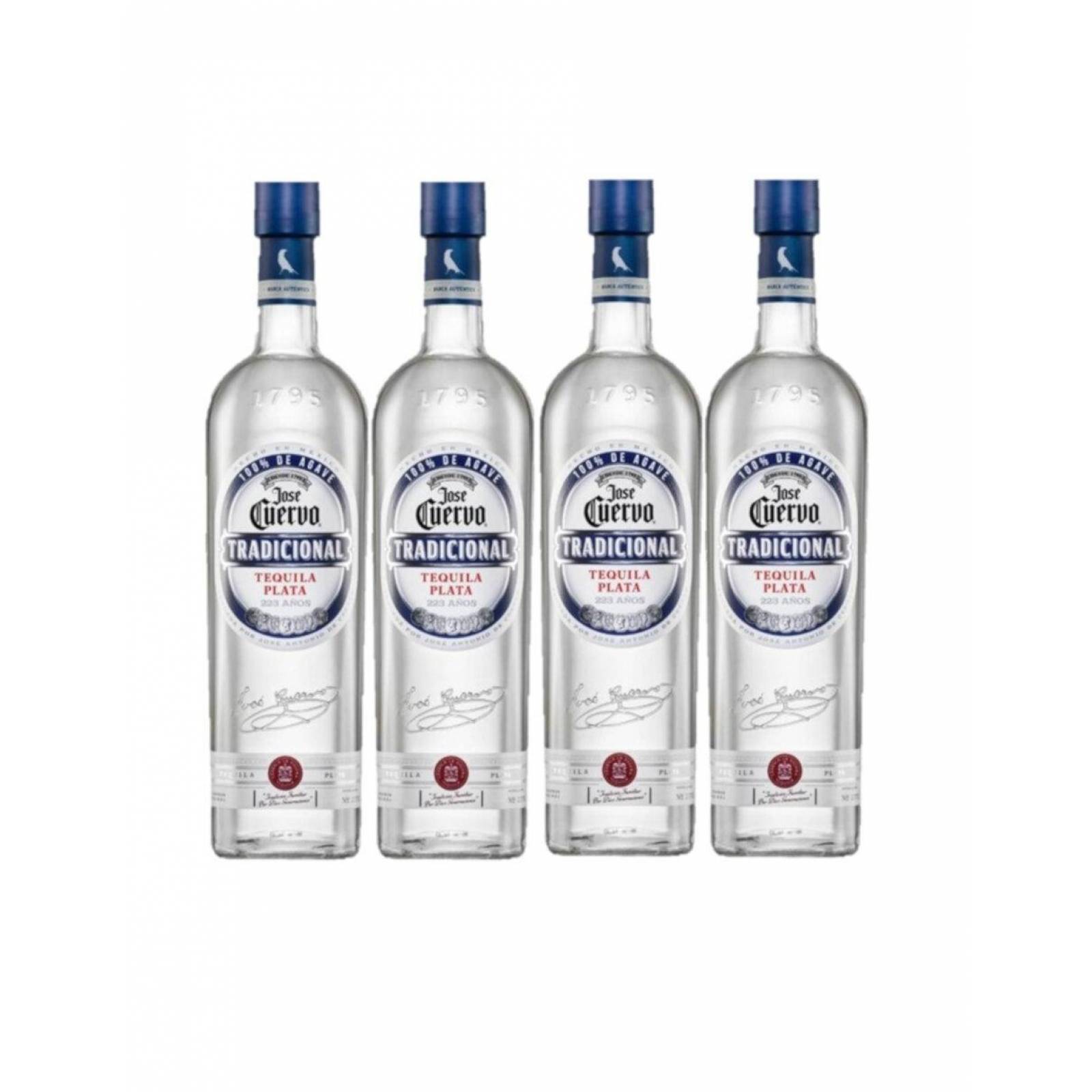 Pack de 4 Tequila Jose Cuervo Tradicional Plata 950 ml 