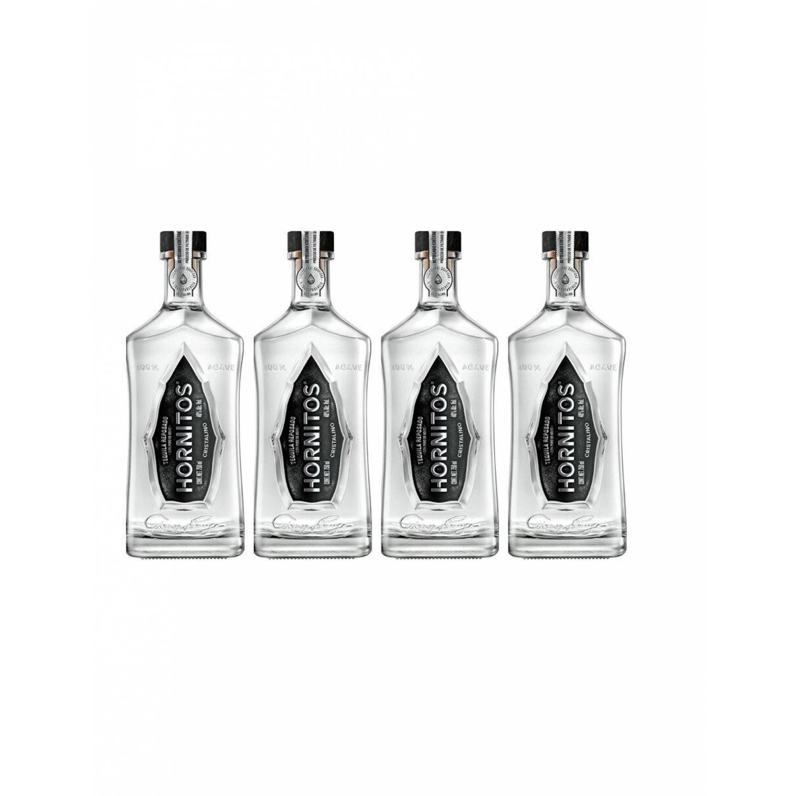 Pack de 4 Tequila Sauza Hornitos Cristalino Reposado 750 ml 