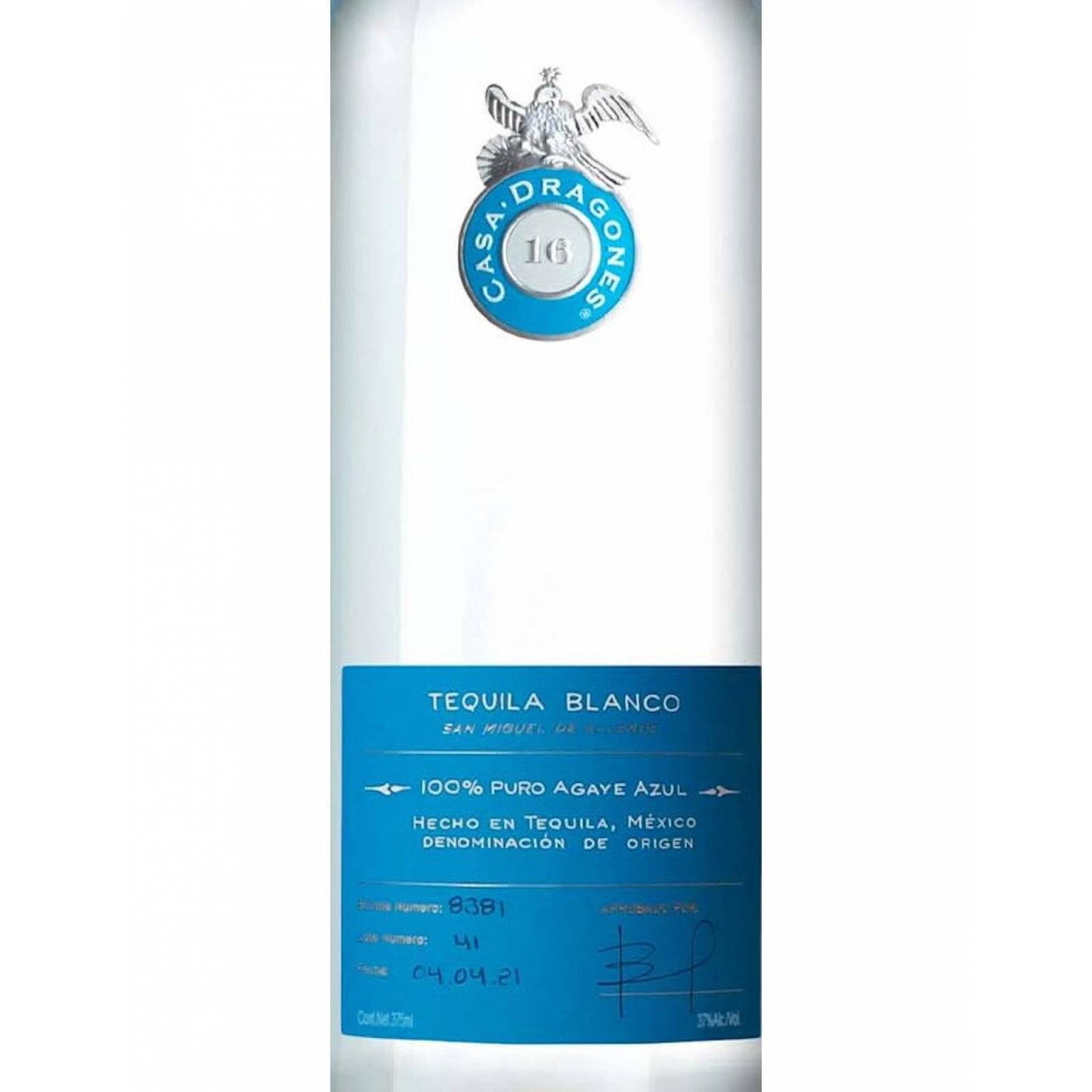 Tequila Casa Dragones Blanco 375 ml 