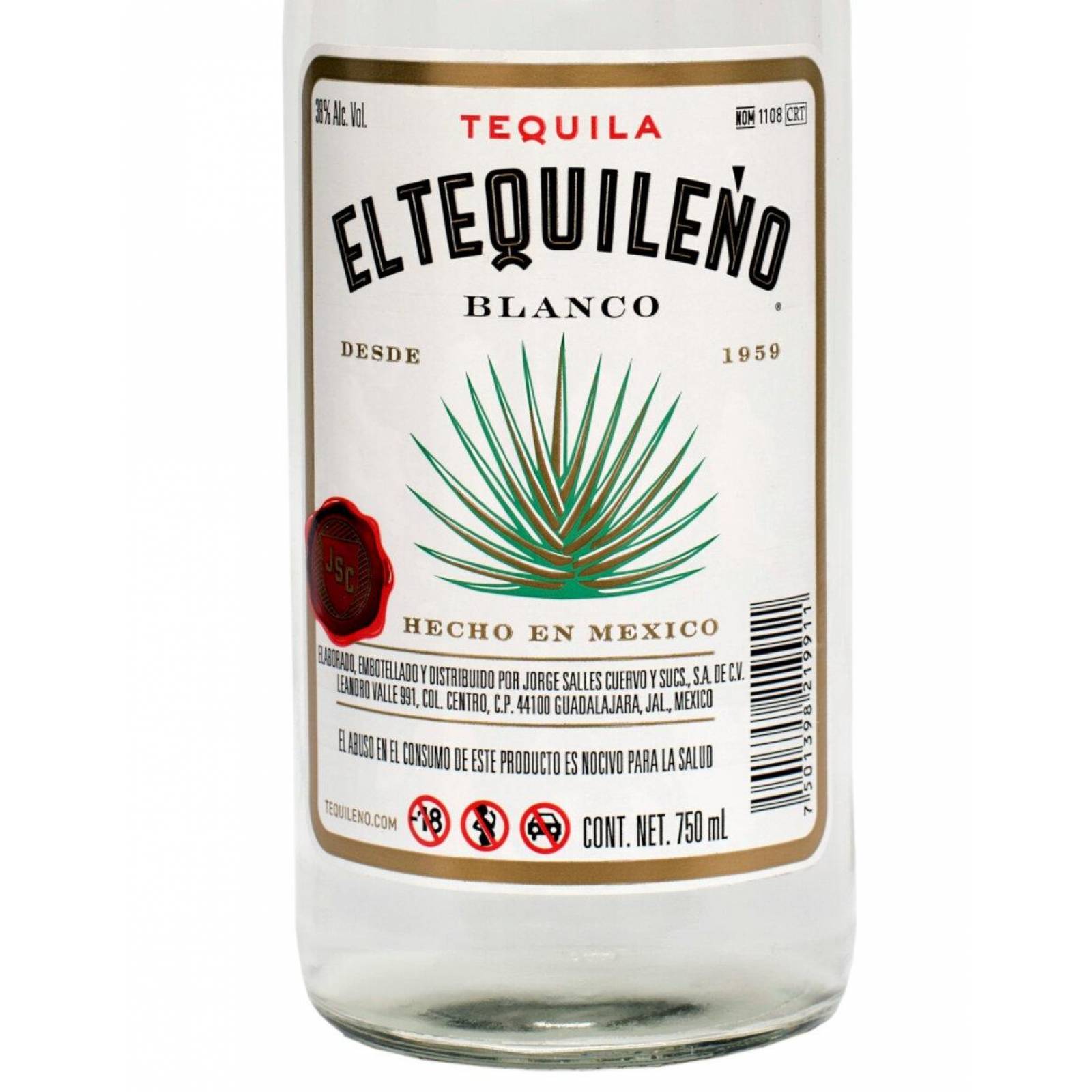 Tequila Tequileño Blanco 750 ml 