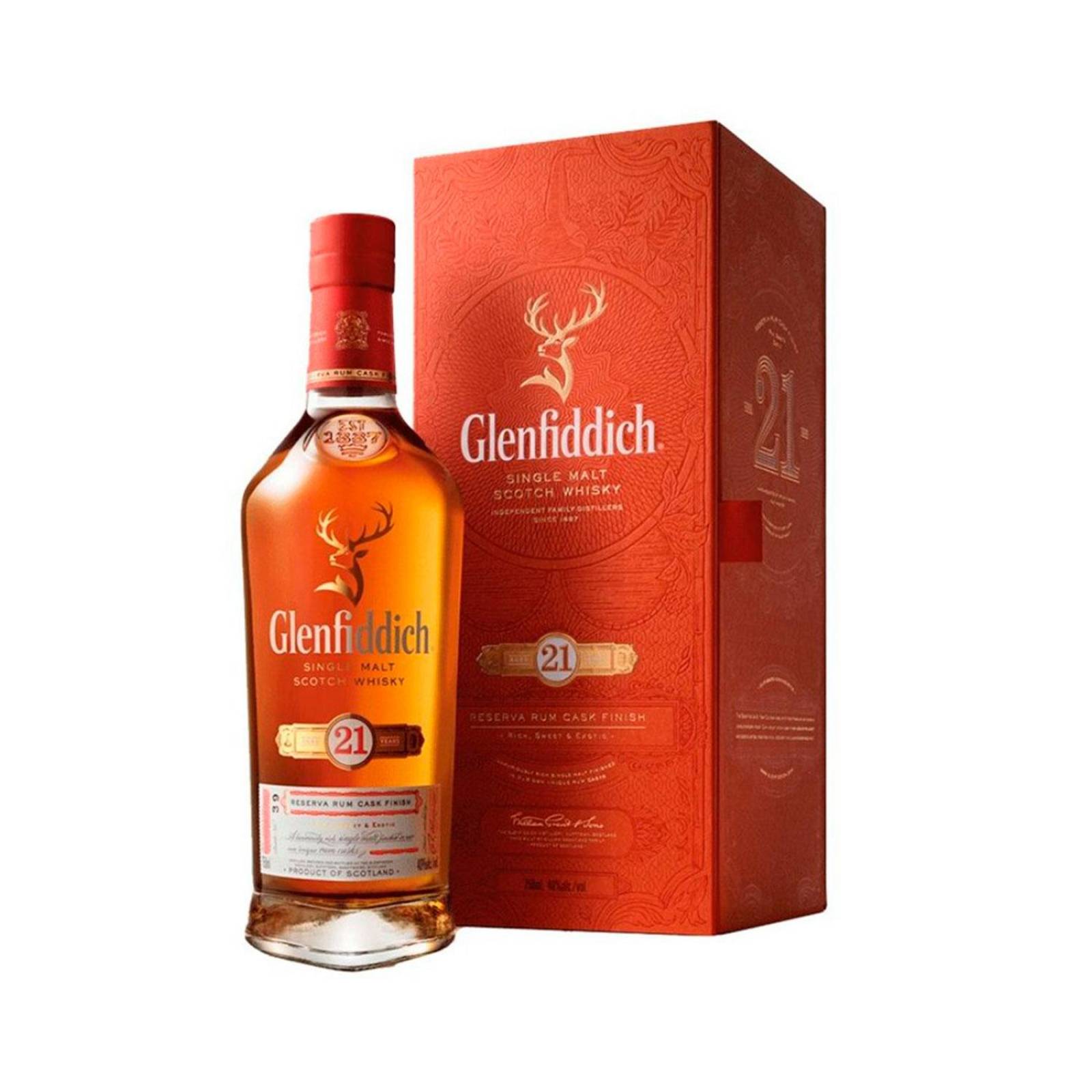Whisky Glenfiddich Single Malt 21 Años 750 ml 