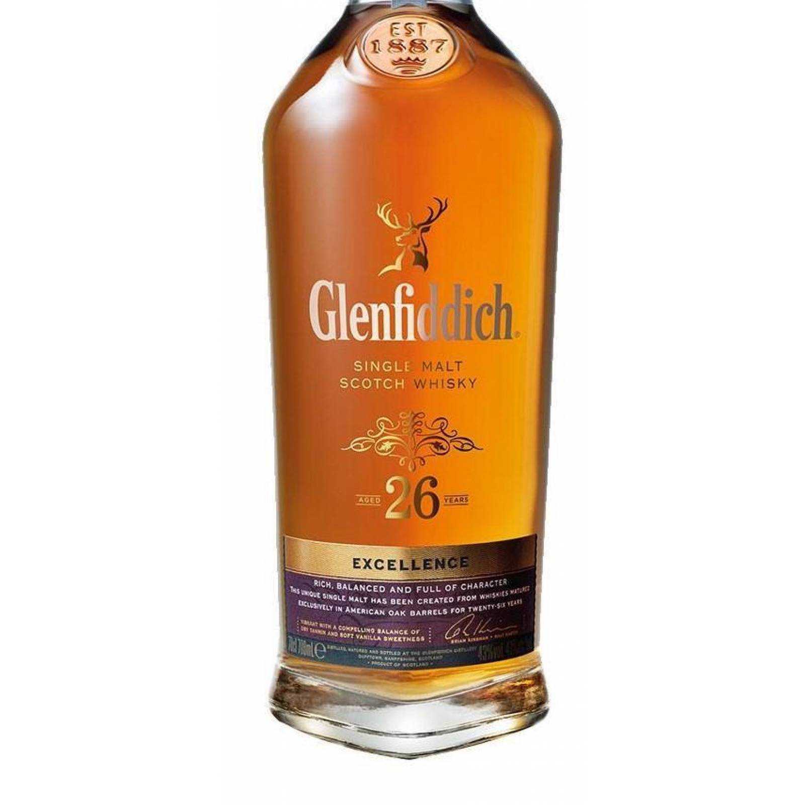 Whisky Glenfiddich Single Malt 26 Años 750 ml 