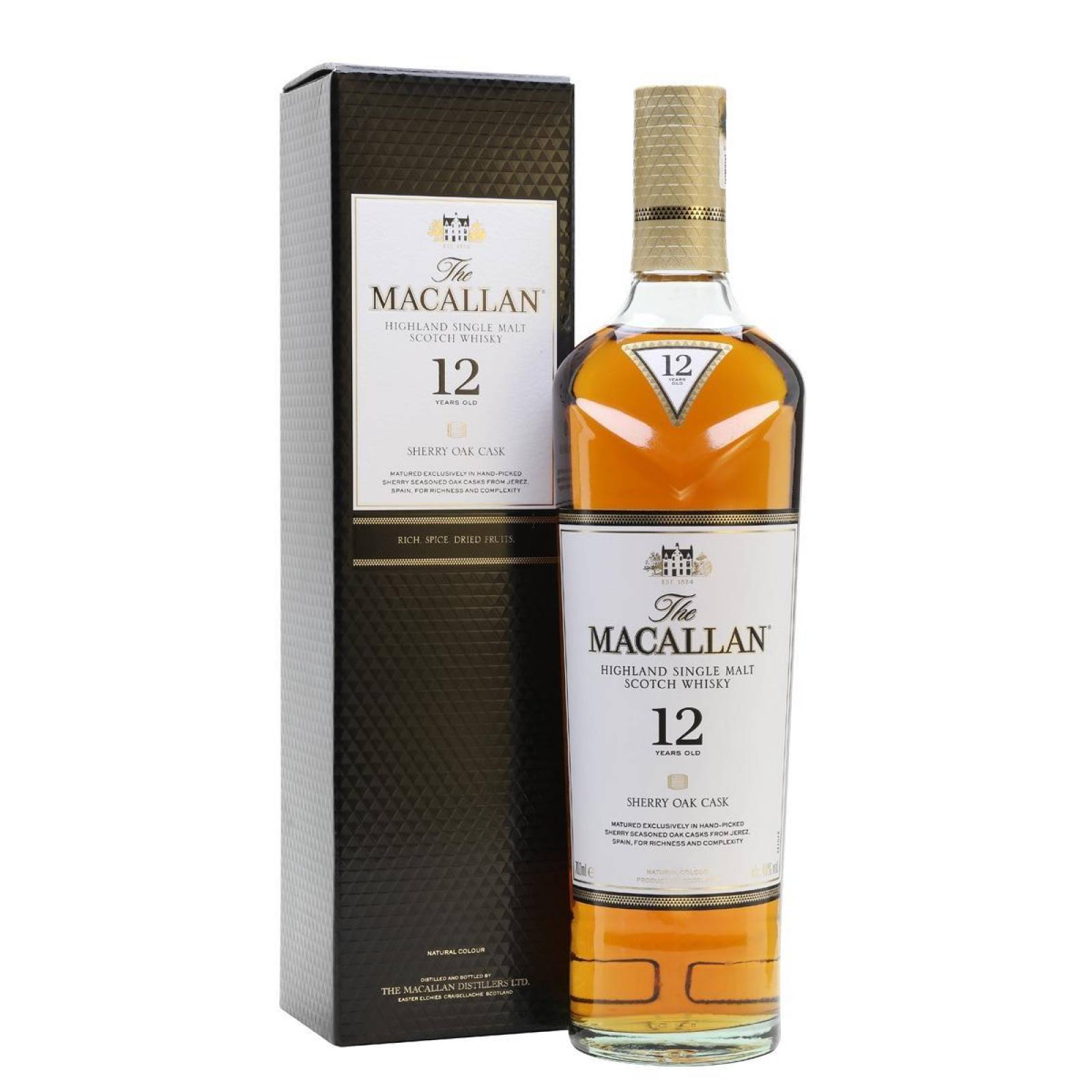 Whisky The Macallan Single Malt 12 Años Sherry Oak 700 ml 