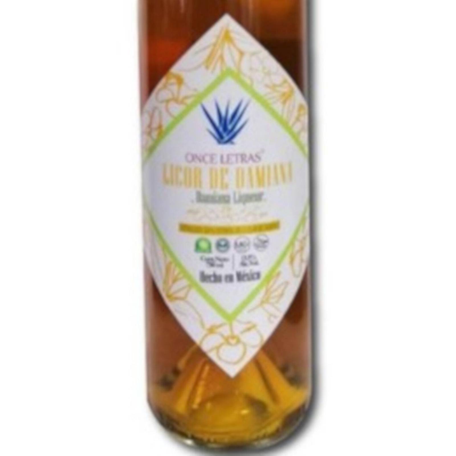 Licor De Damiana Once Letras 750 ml 