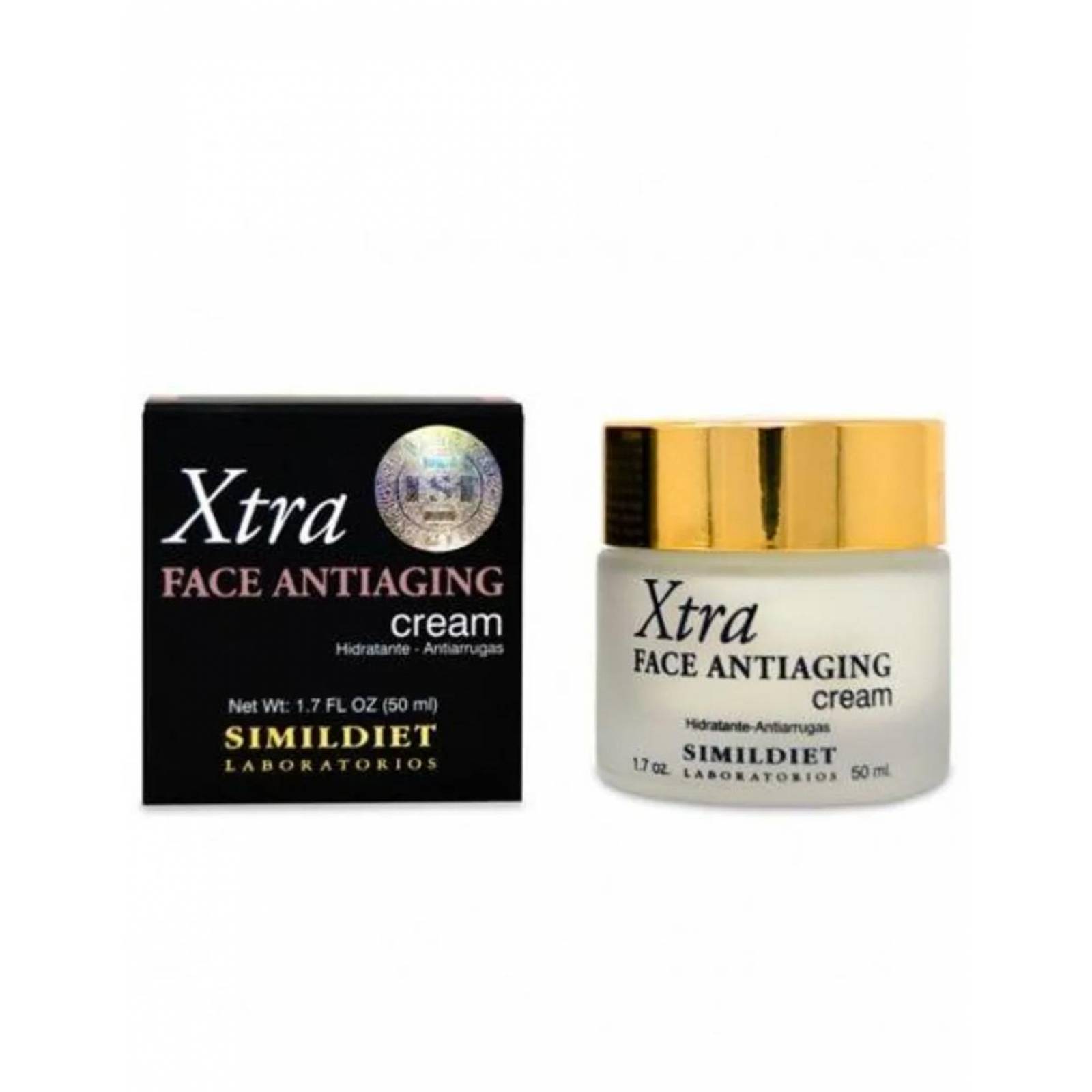 Crema antienvejecimiento Simildiet Laboratorios Xtra Face Antiaging 1.7oz (50ml)