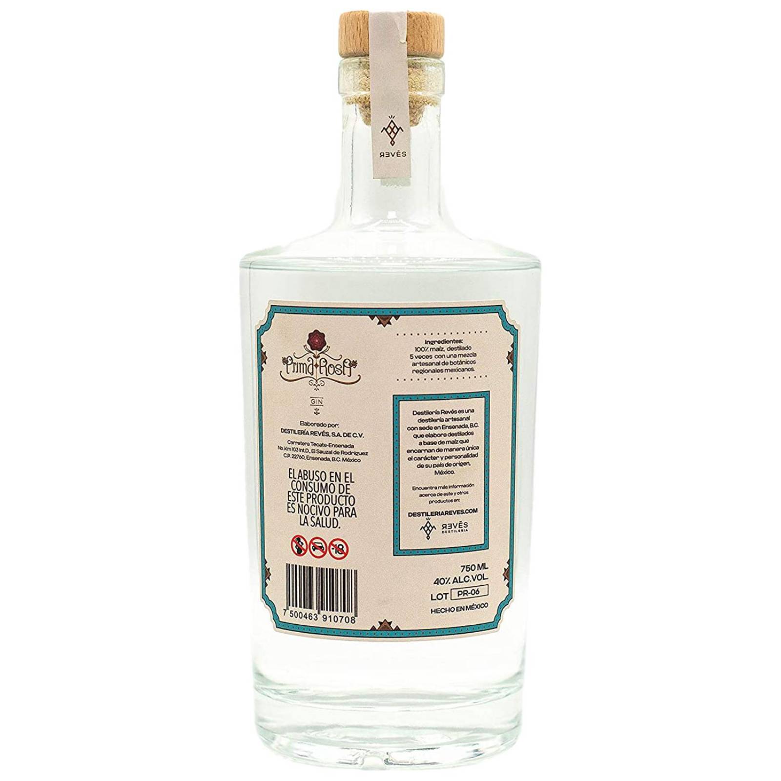 Ginebra Prima Rosa 750 ml 