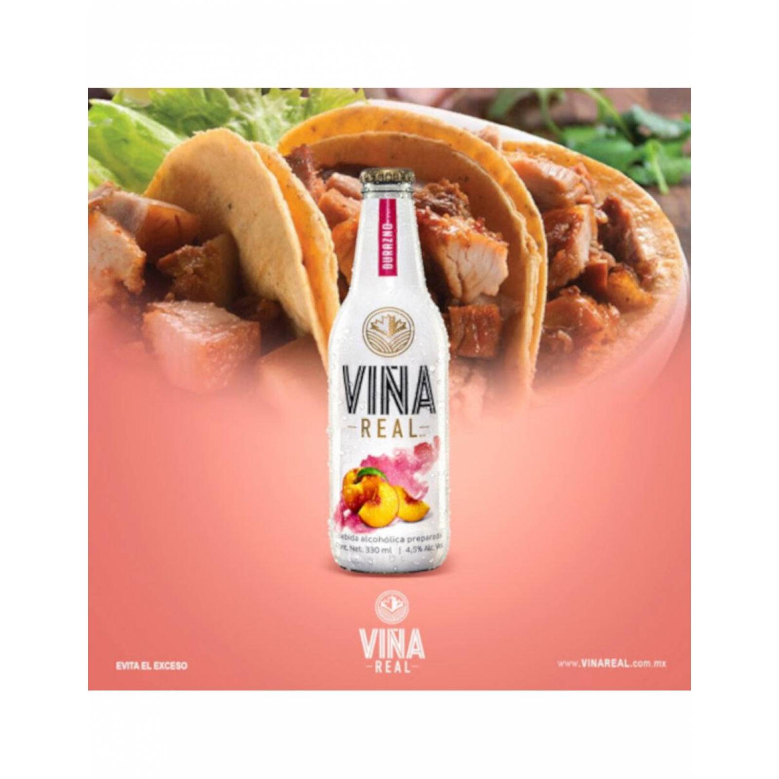 Cooler Viña Real Durazno 330 ml 