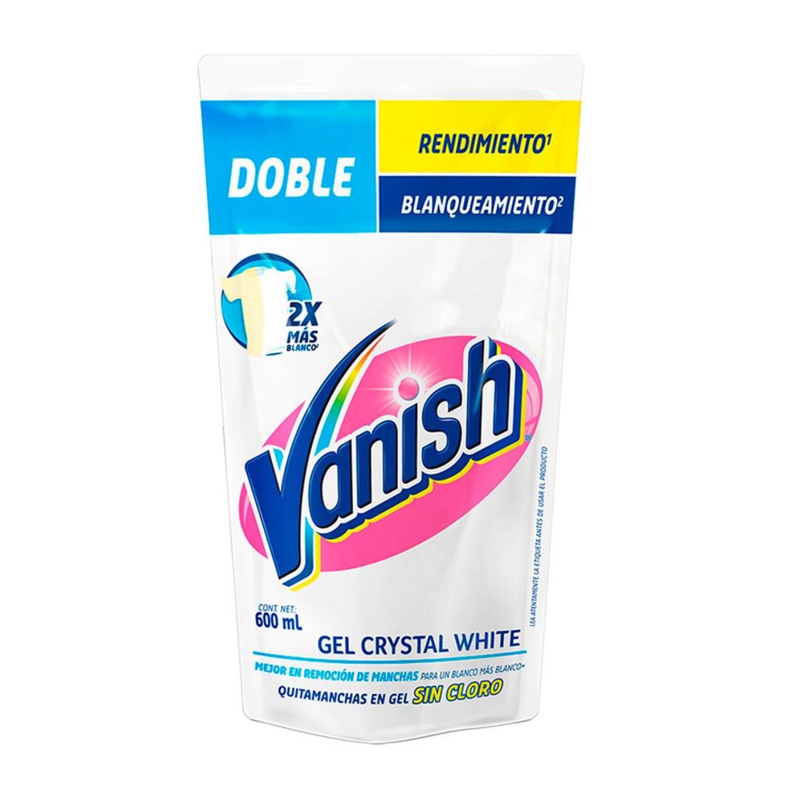 Quitamanchas en Gel Vanish Crystal White Repuesto 600 ml 