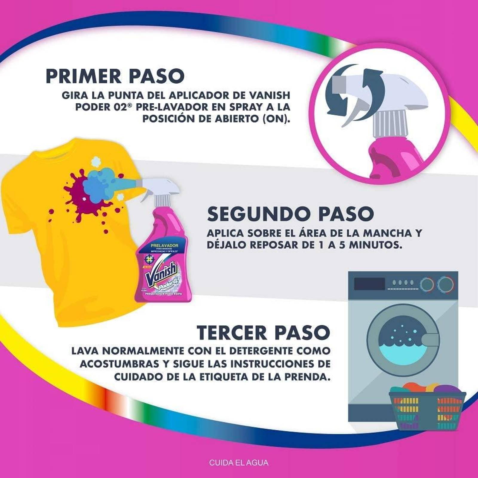 Prelavador Vanish Oxi Action para Ropa 2x650 ml 