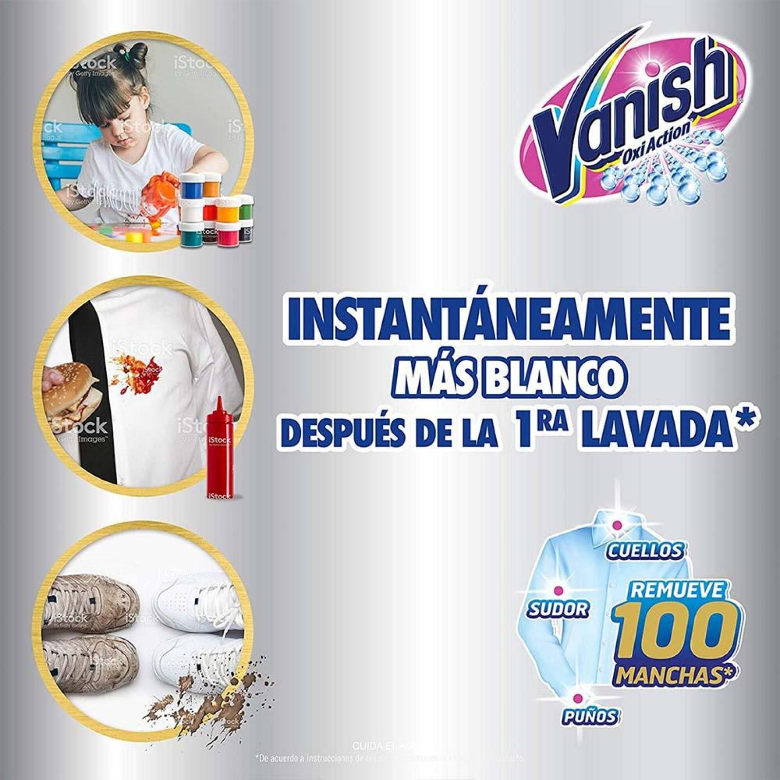 Quitamanchas en Polvo Vanish Oxi Action Crystal White 1.8Kg