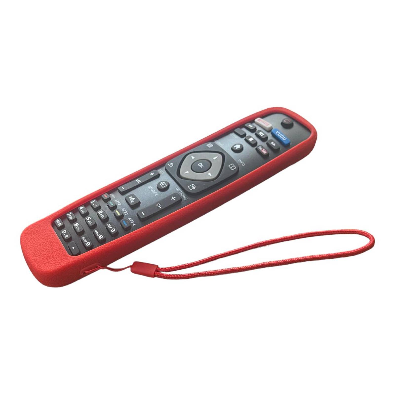 Funda De Silicon Para Control Remoto Philips Smart Tv Rojo 