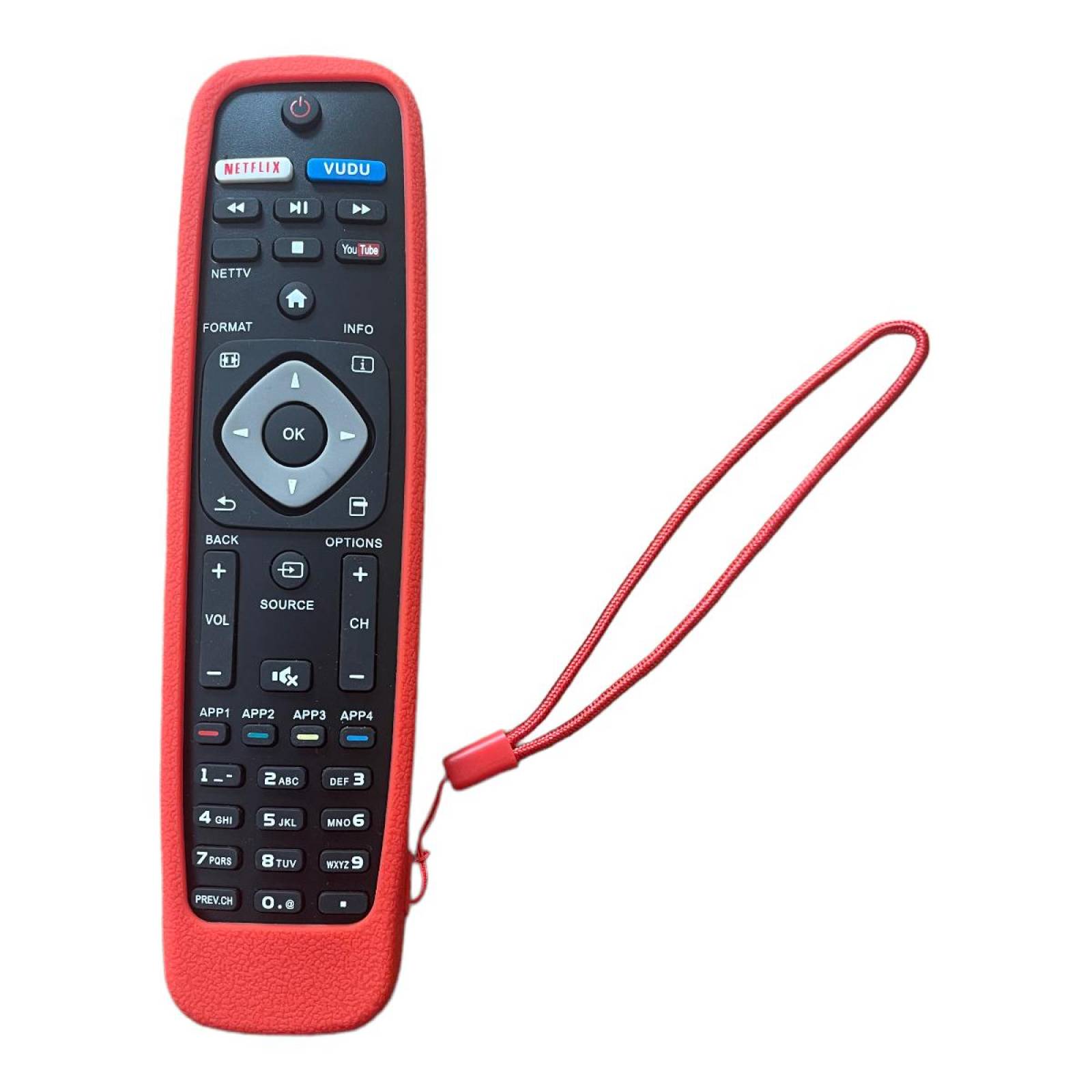 Funda De Silicon Para Control Remoto Philips Smart Tv Rojo 