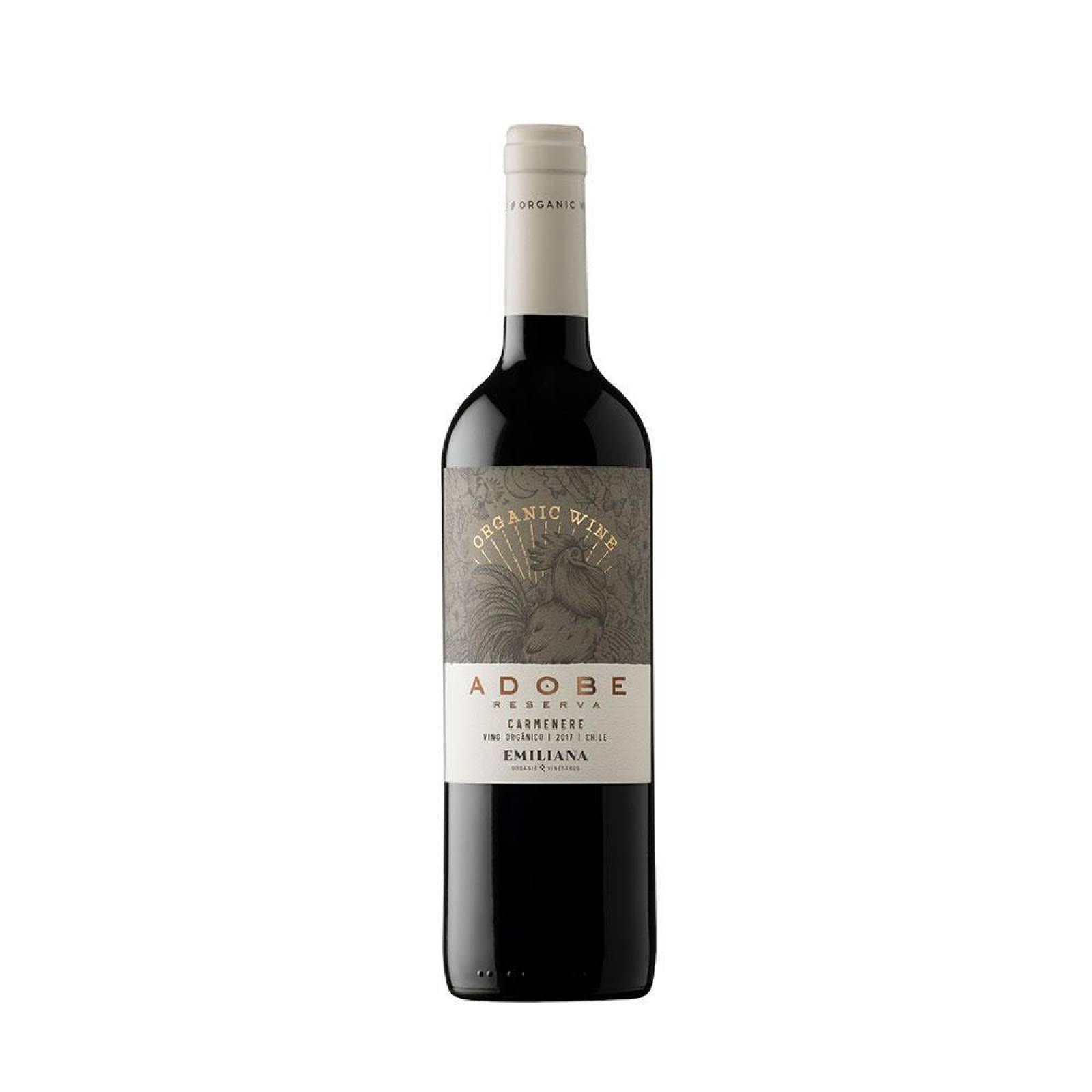 Pack de 6 Vino Tinto Adobe Reserva Carmenere Organico 750 ml 