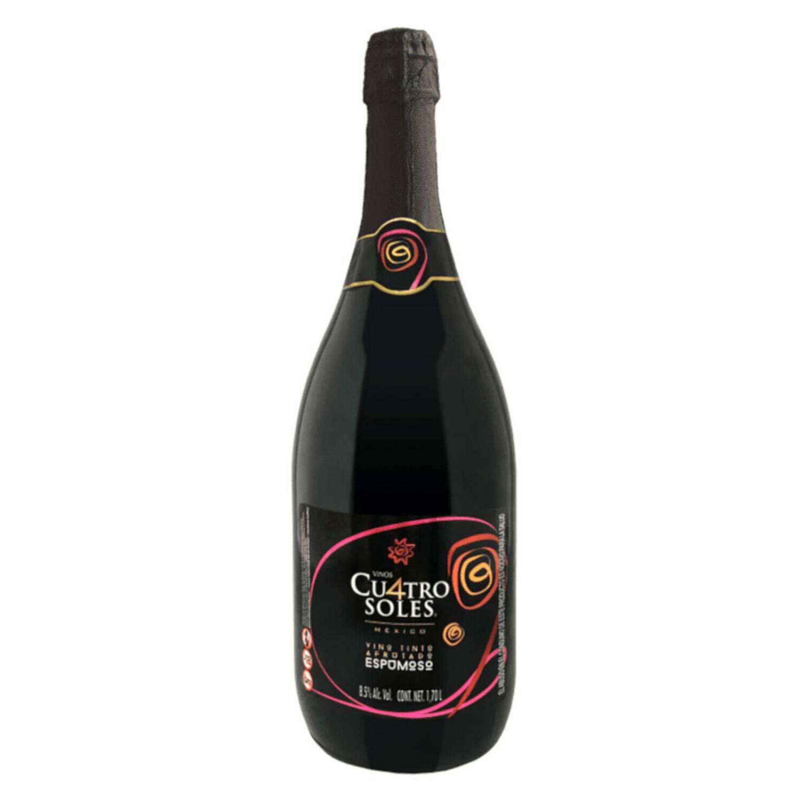Vino Espumoso Cuatro Soles Afrutado Gasific. 1.7 L 