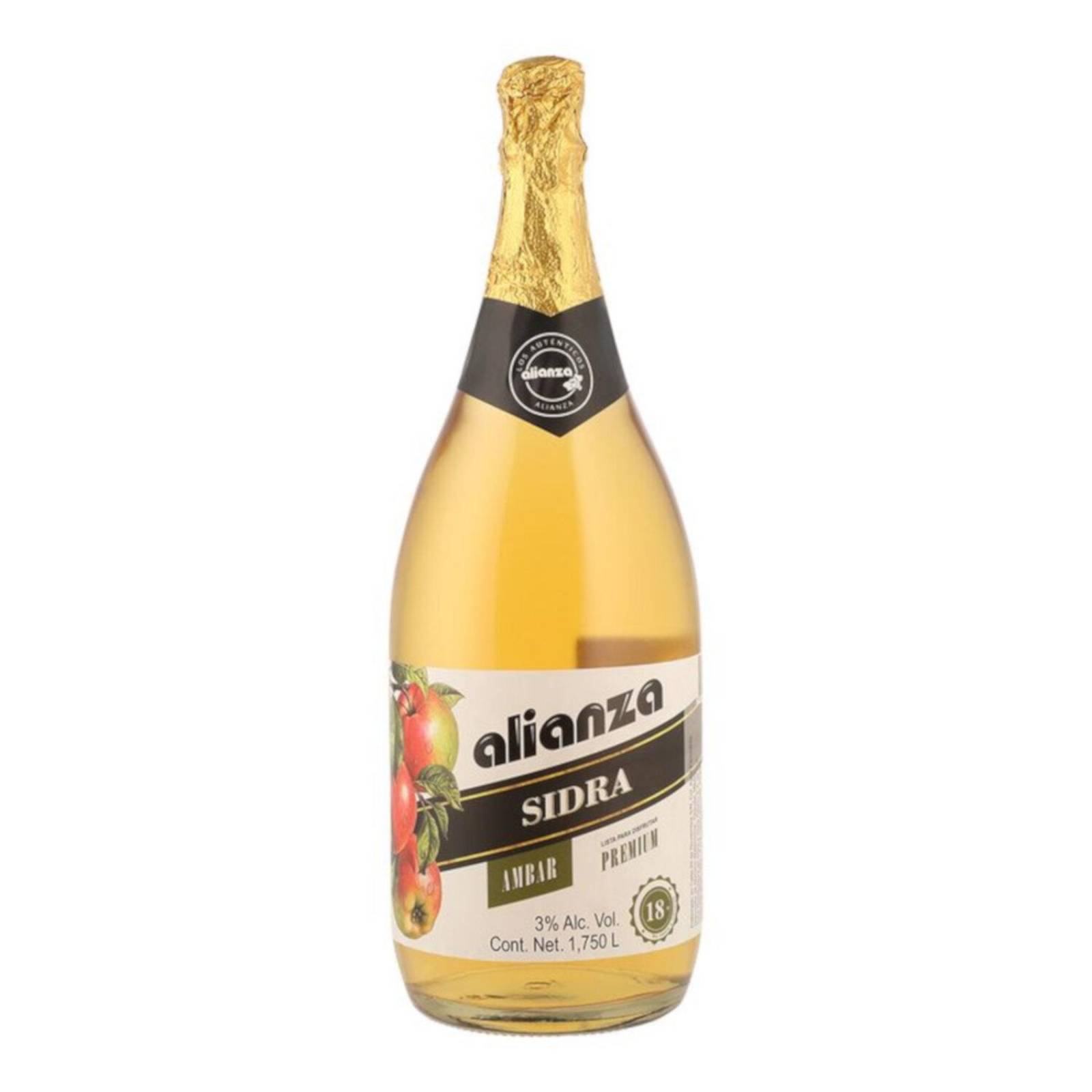 Pack de 4 Sidra Alianza Ambar Premium 1.75 L 