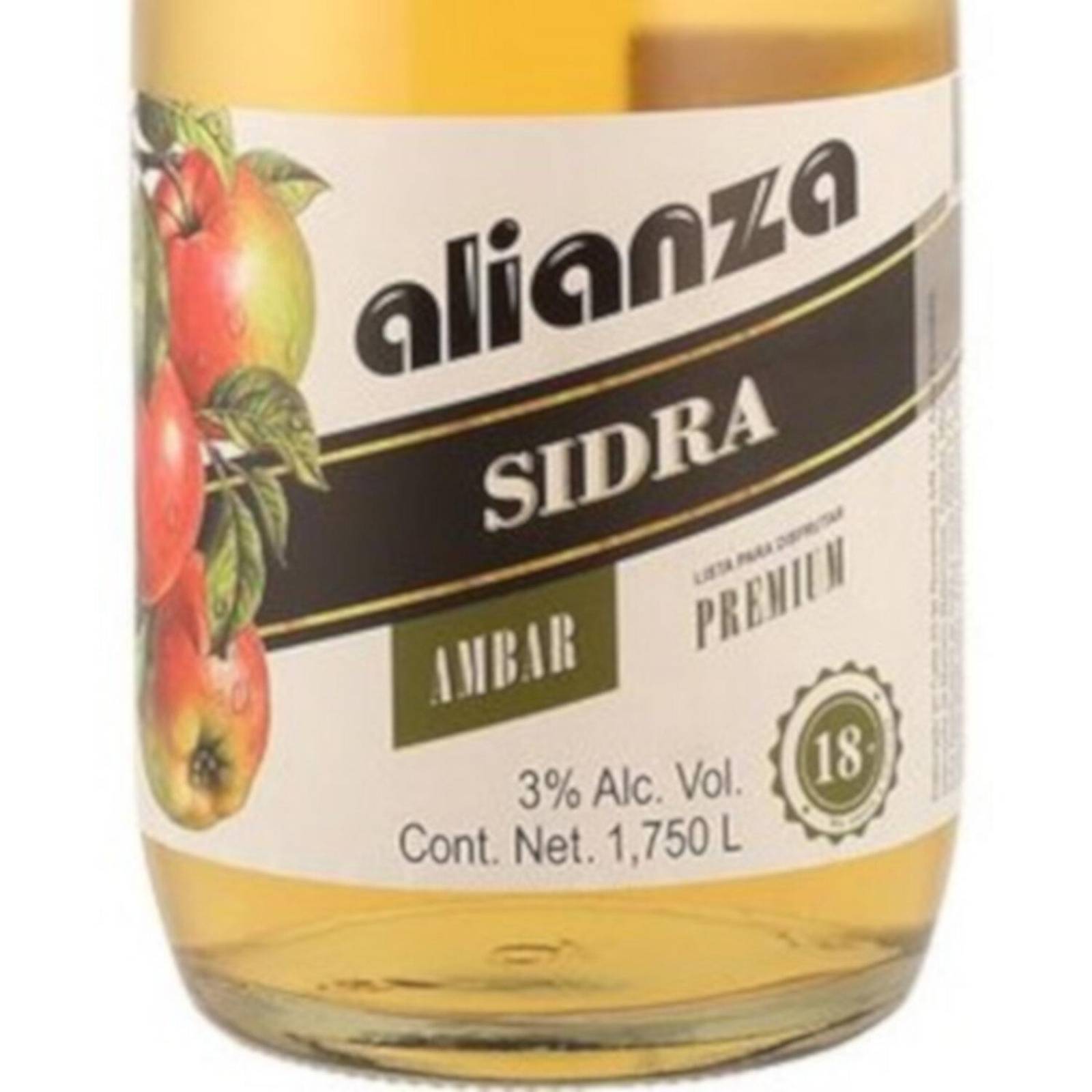 Pack de 4 Sidra Alianza Ambar Premium 1.75 L 
