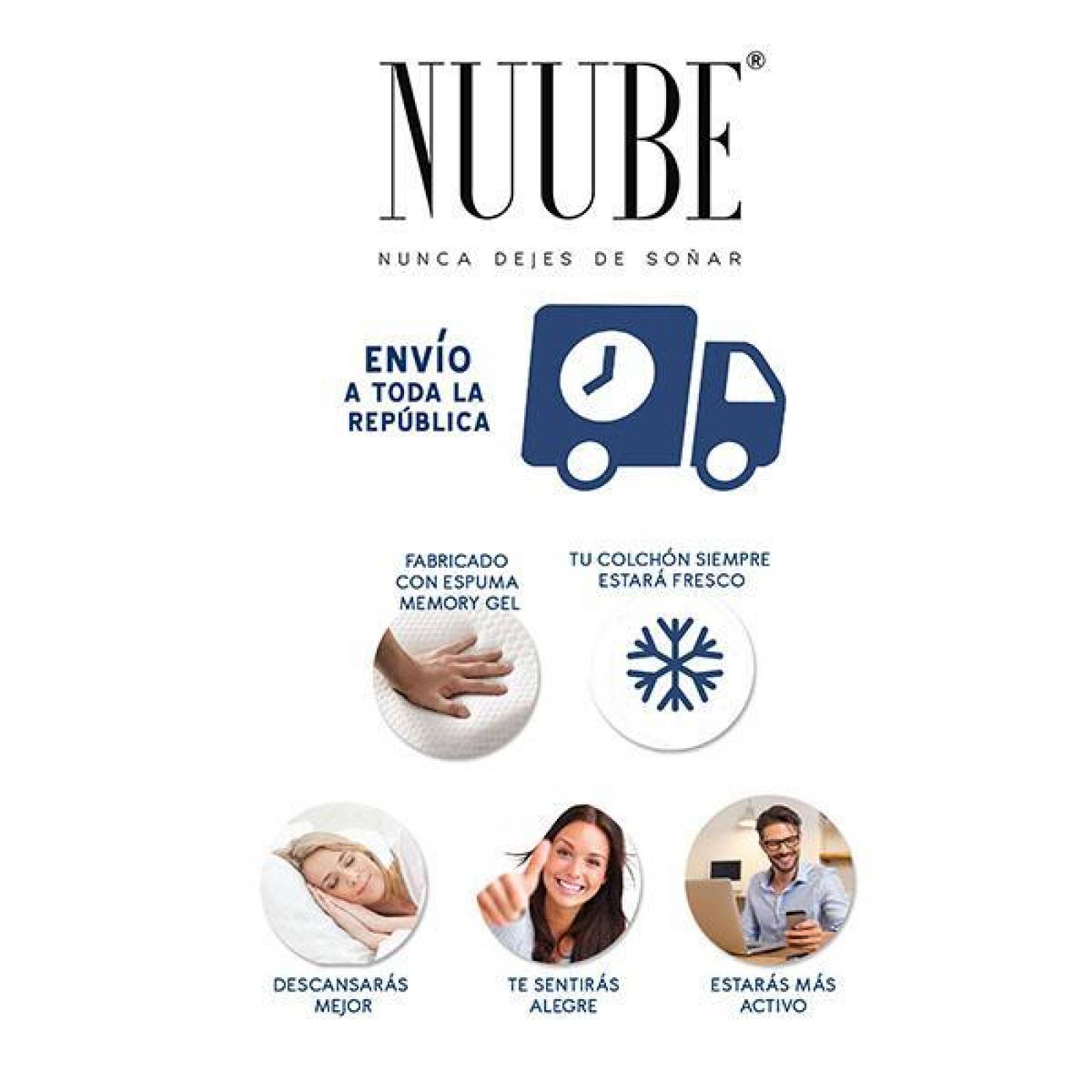 Colchón Memory Foam King Size Nuube 1.0, empacado en caja